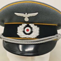 Fine Heer Officer's Visor Cap- Recon Piped
