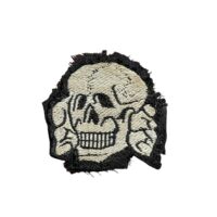 Waffen-SS Bevo Cap Skull, Service Worn