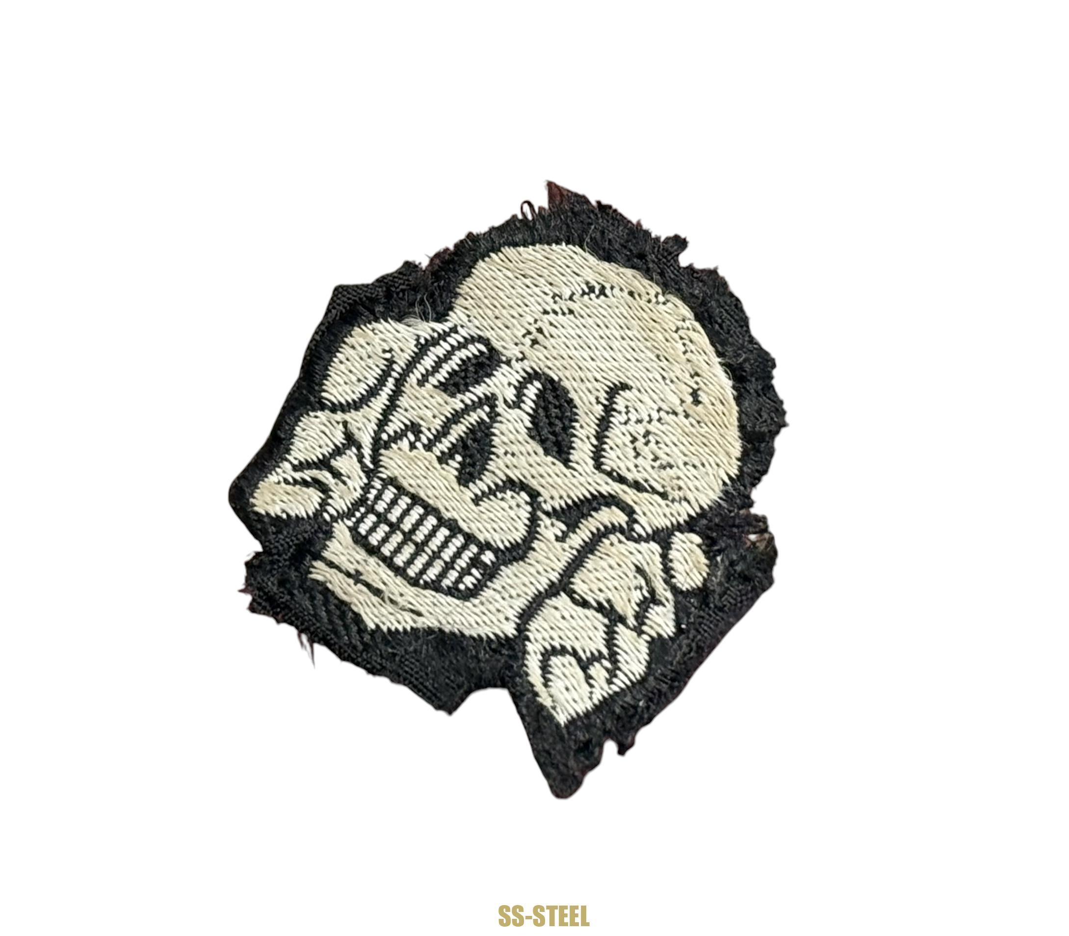 Waffen-SS Bevo Cap Skull, Service Worn - Image 4