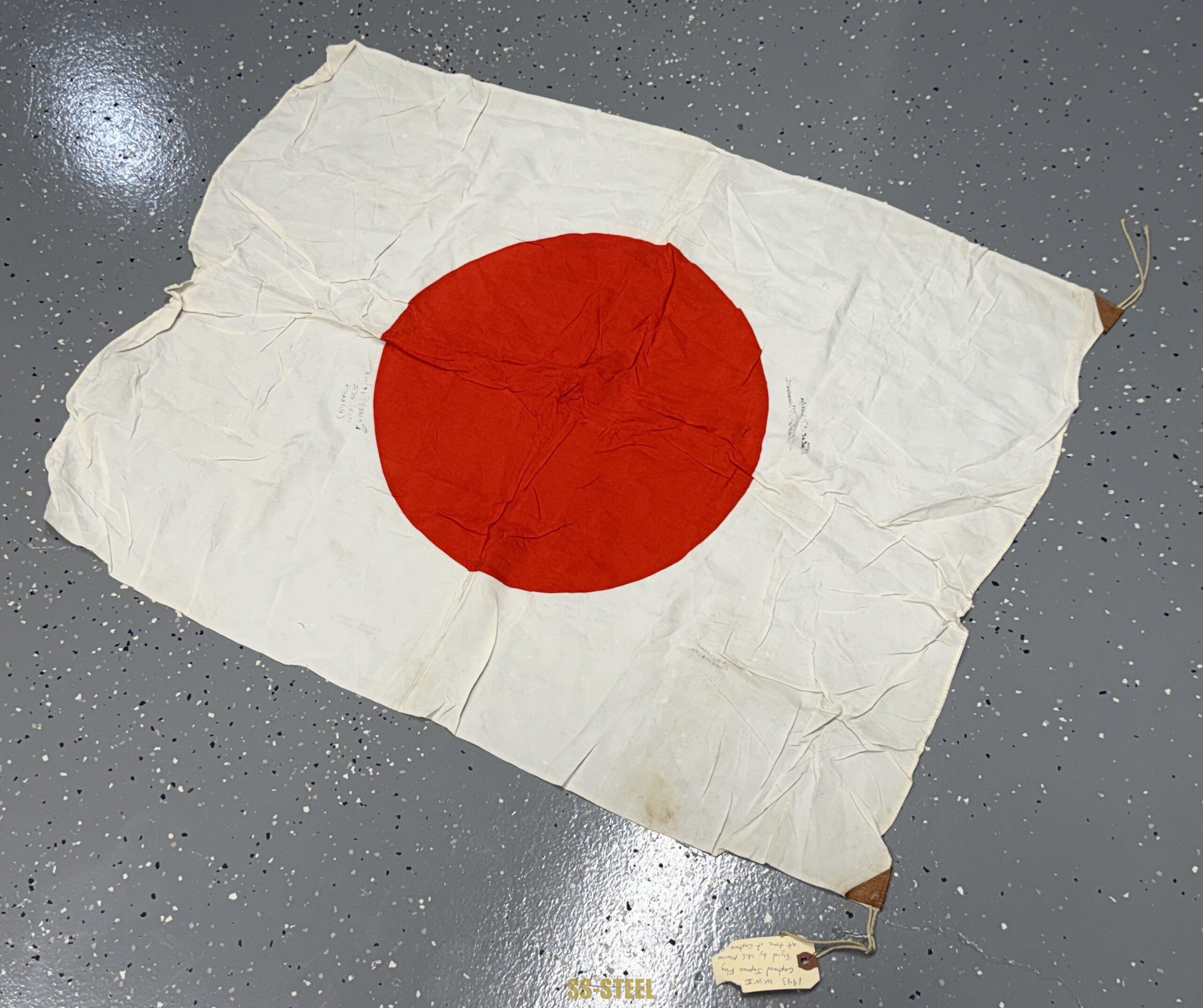 WWII Japanese Flag -US VET SIGNED MARINES - Image 17