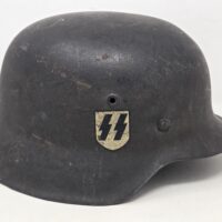 Superb, *Rare* Waffen-SS M42 Double Decal Helmet by ET