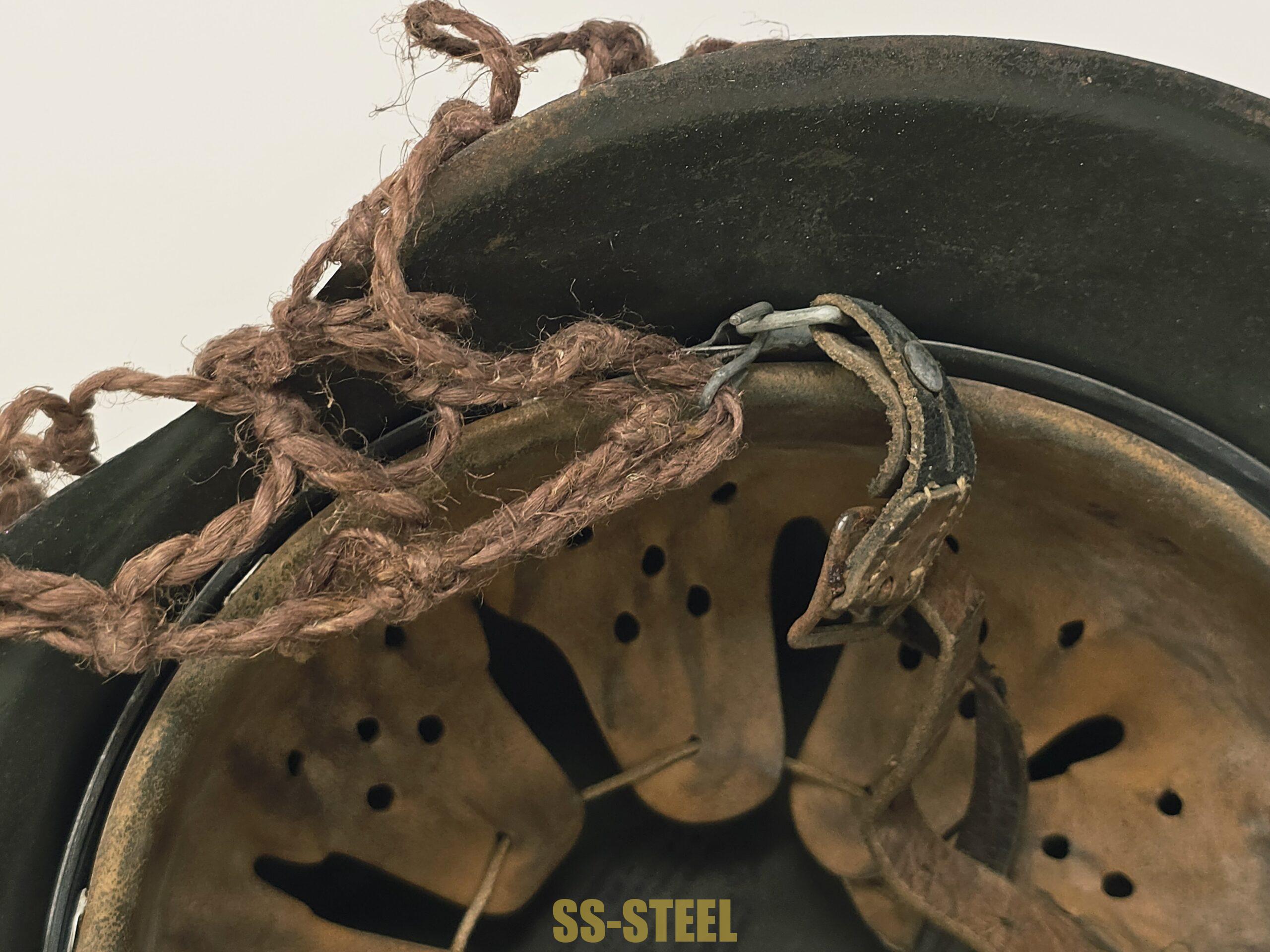 Stunning Heer Normandy Camo Netted Helmet - Image 3