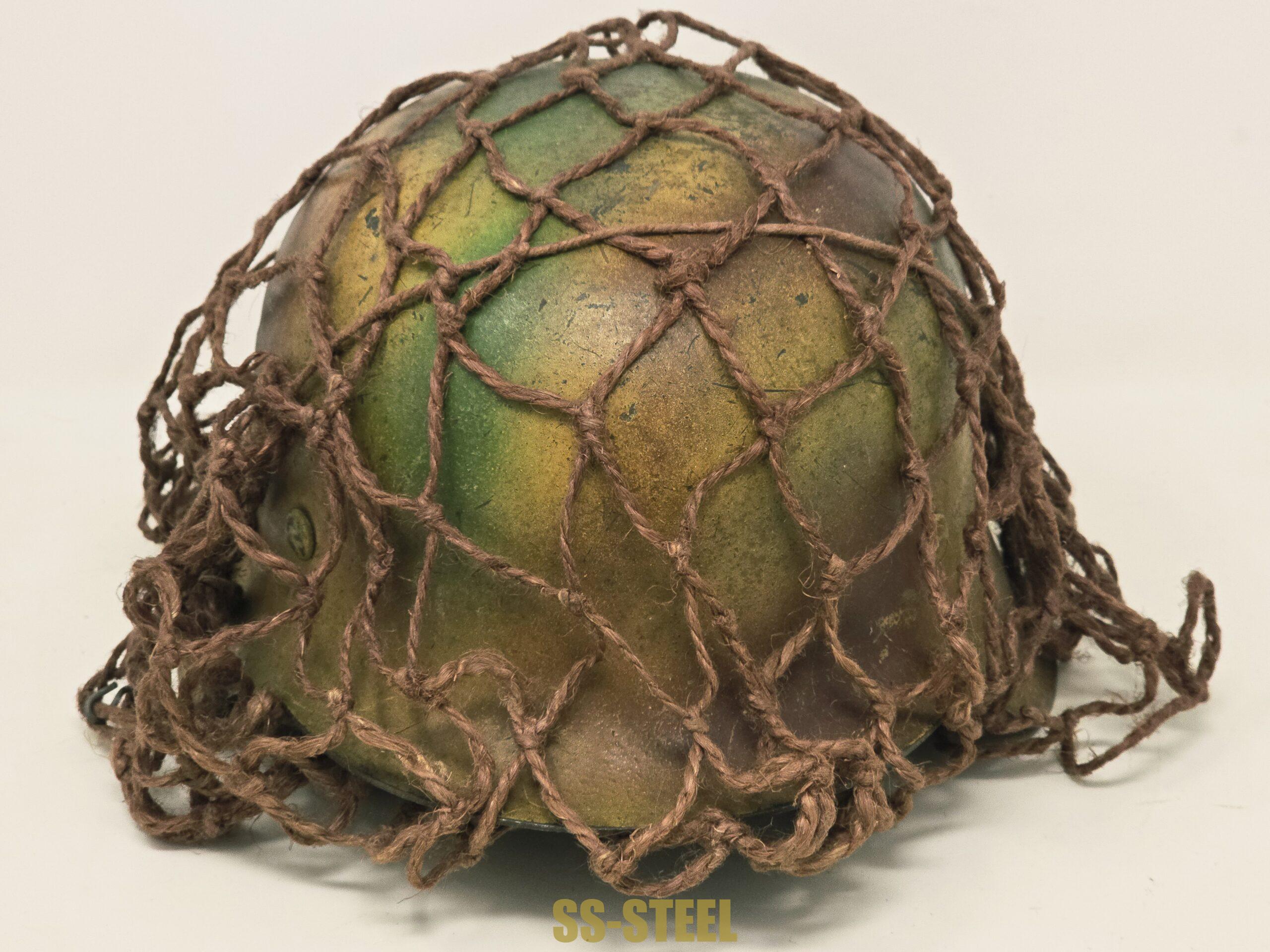 Stunning Heer Normandy Camo Netted Helmet - Image 8