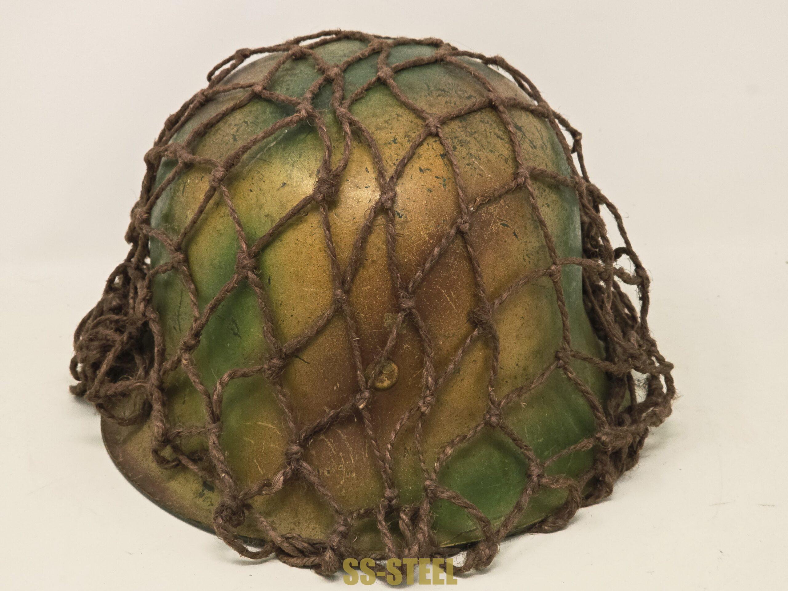 Stunning Heer Normandy Camo Netted Helmet - Image 10