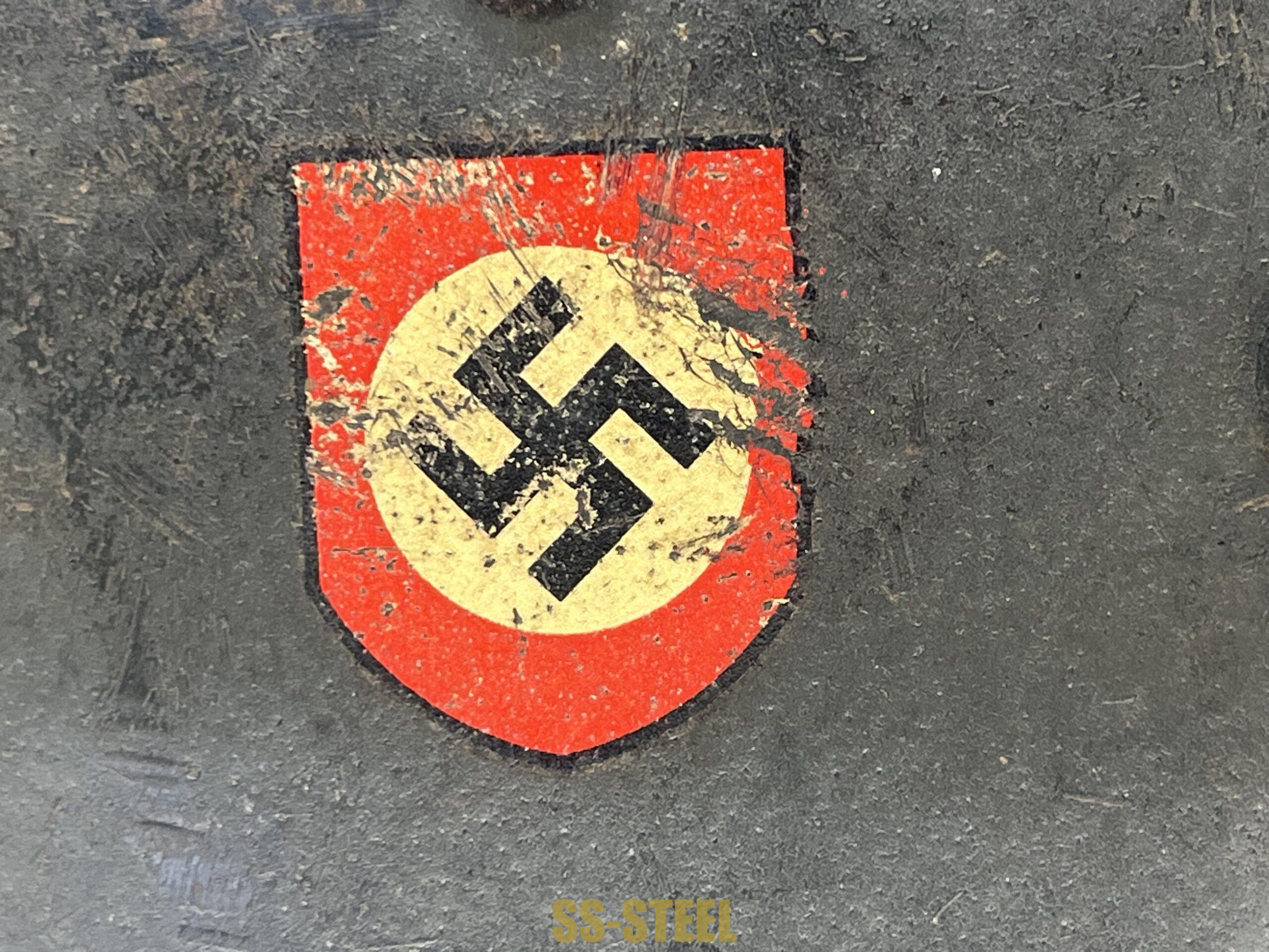 HOLD (c.j.) Huge M42 Polizei Helmet, Anzio Vet - Image 8