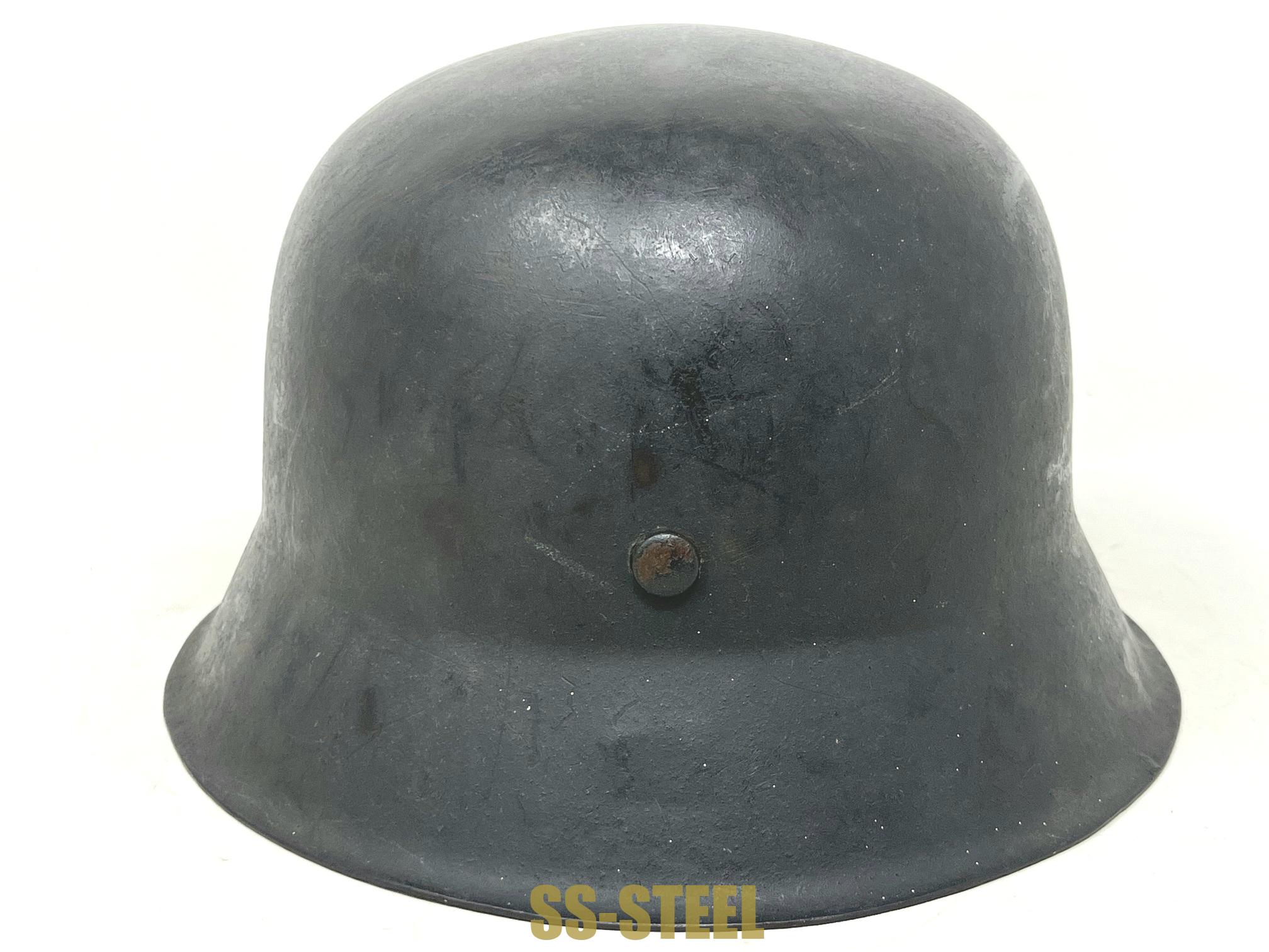HOLD (c.j.) Huge M42 Polizei Helmet, Anzio Vet - Image 13