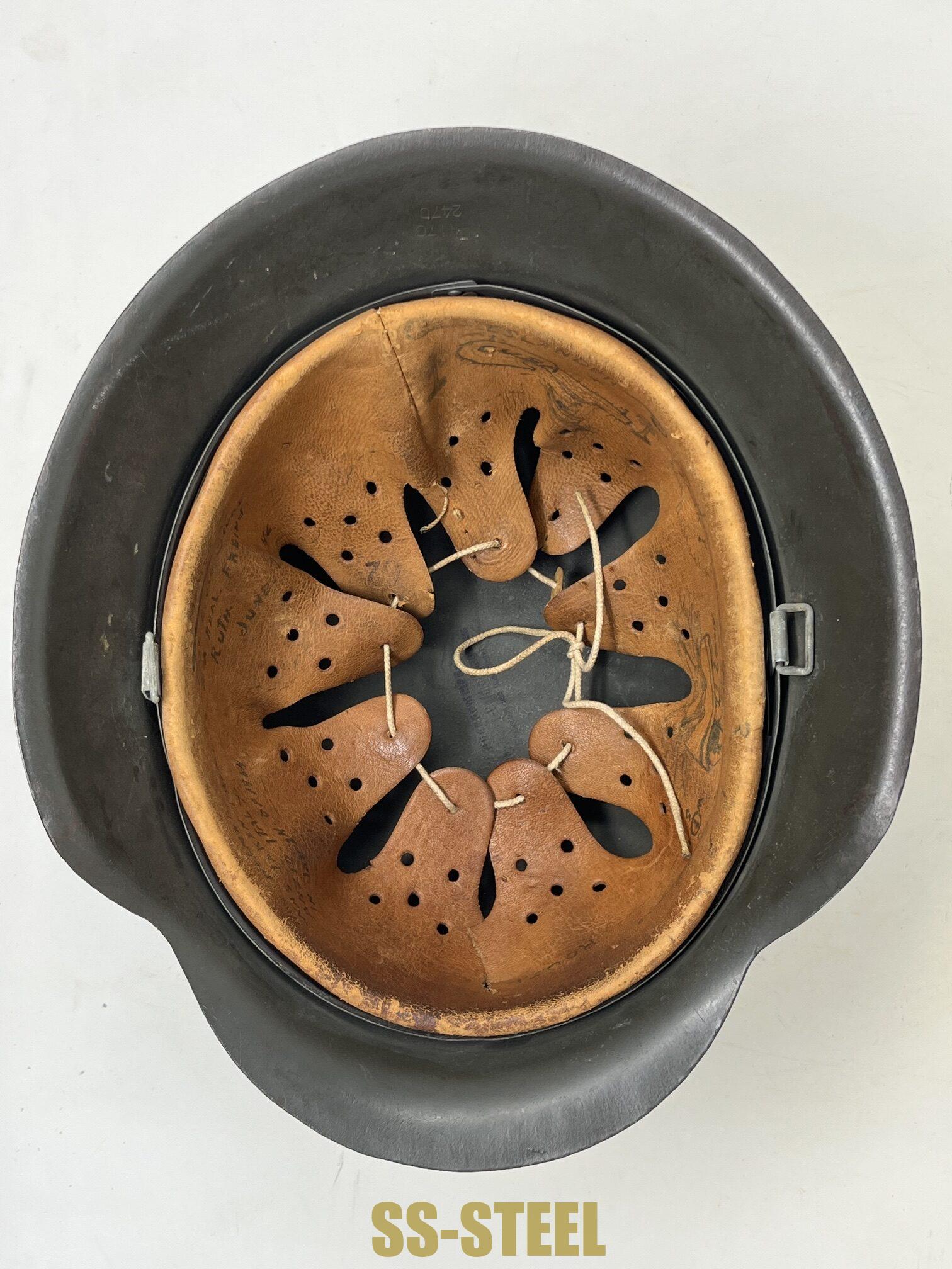 HOLD (c.j.) Huge M42 Polizei Helmet, Anzio Vet - Image 3