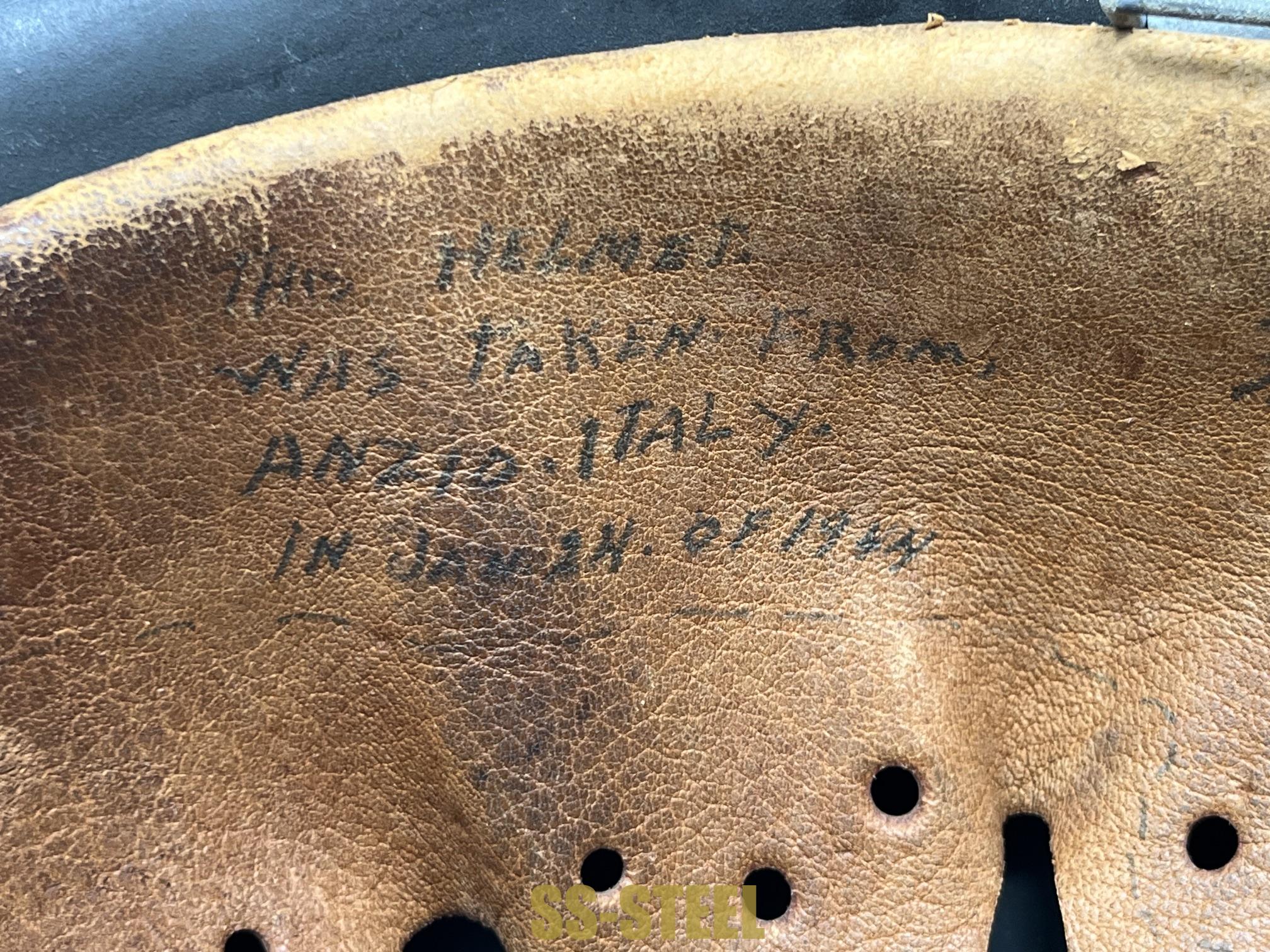 HOLD (c.j.) Huge M42 Polizei Helmet, Anzio Vet - Image 9