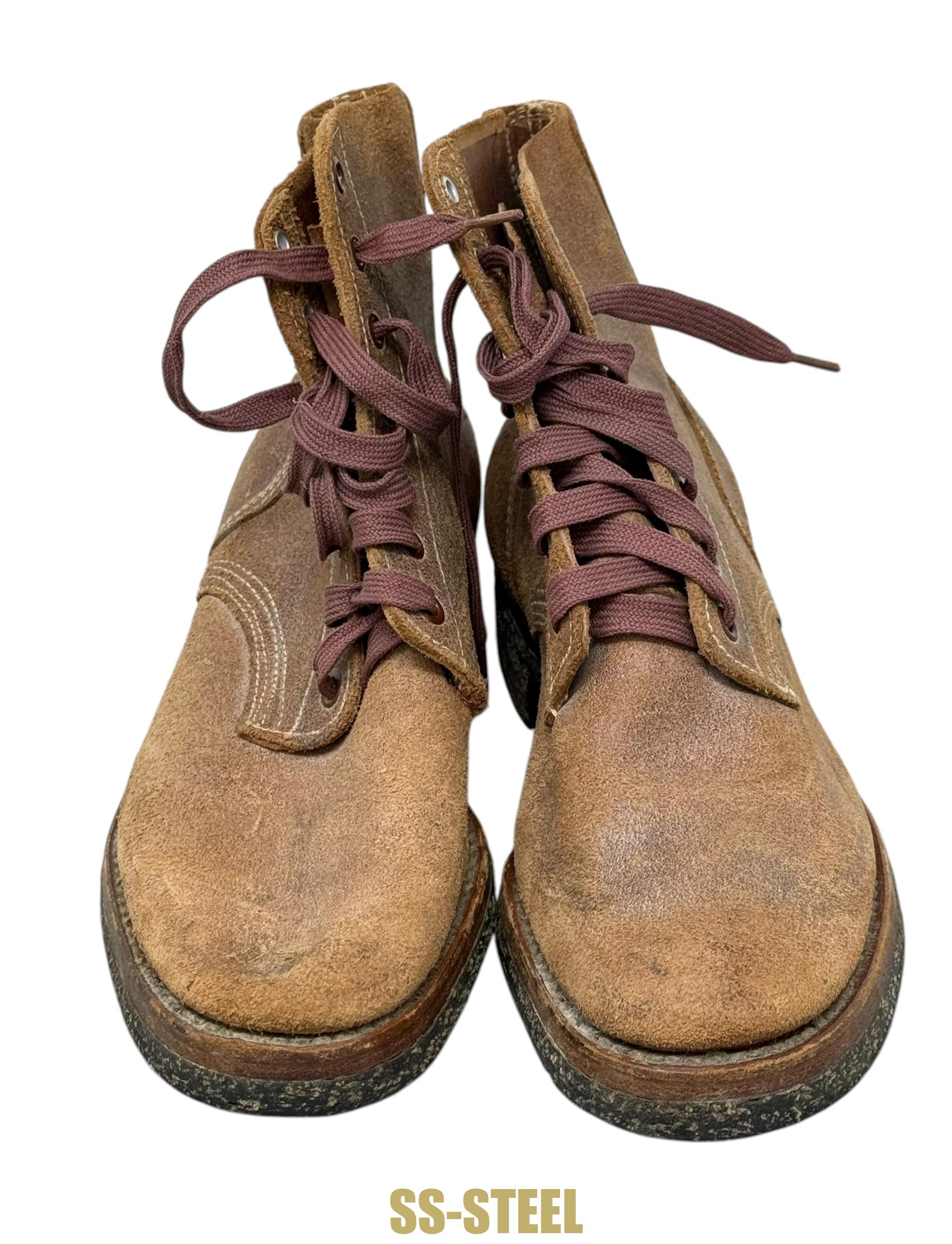 WW2 USMC Marine Leather Roughout Combat Boots UNISSUED 1945 Boondocker - Image 6