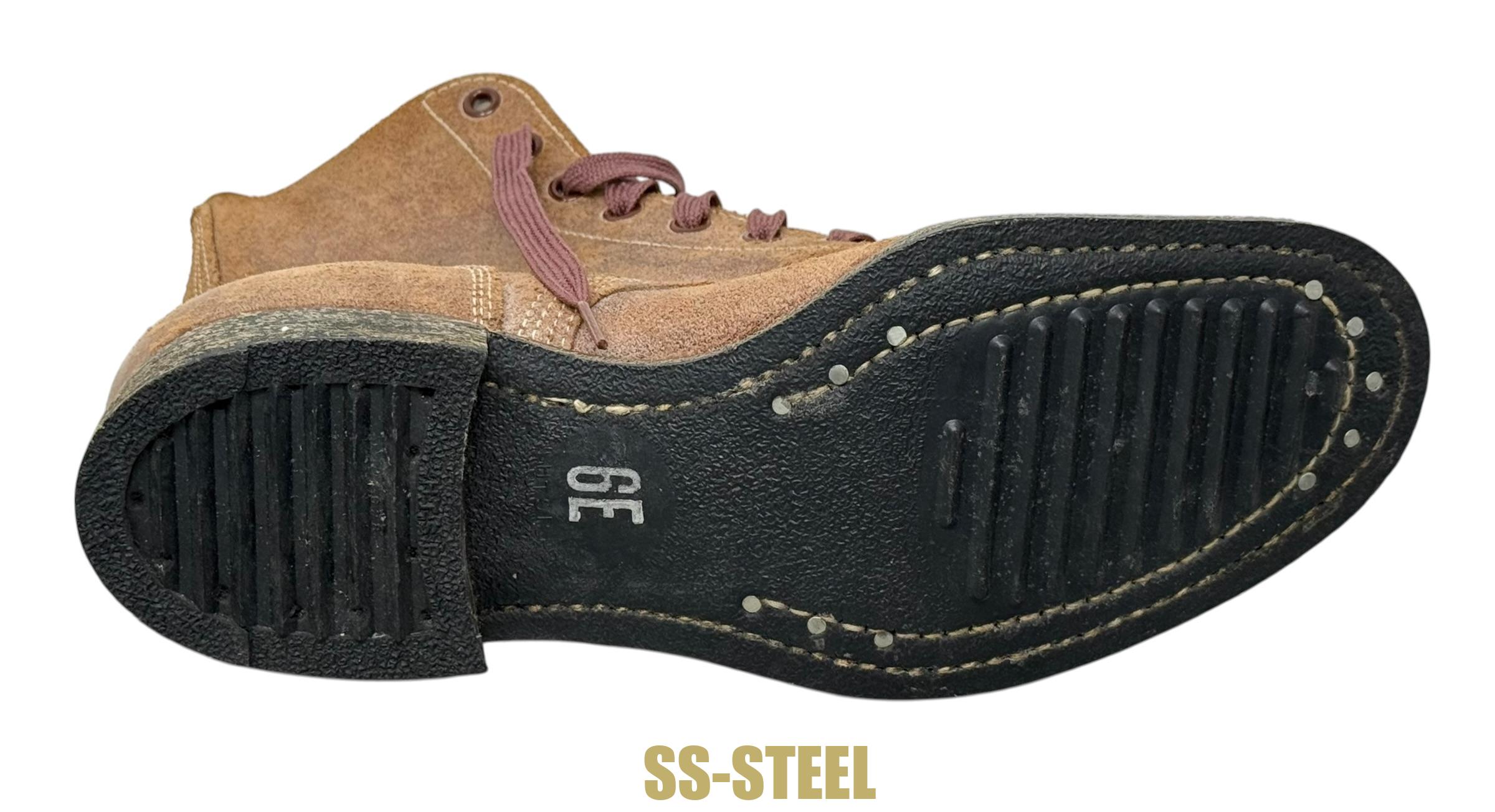 WW2 USMC Marine Leather Roughout Combat Boots UNISSUED 1945 Boondocker - Image 9