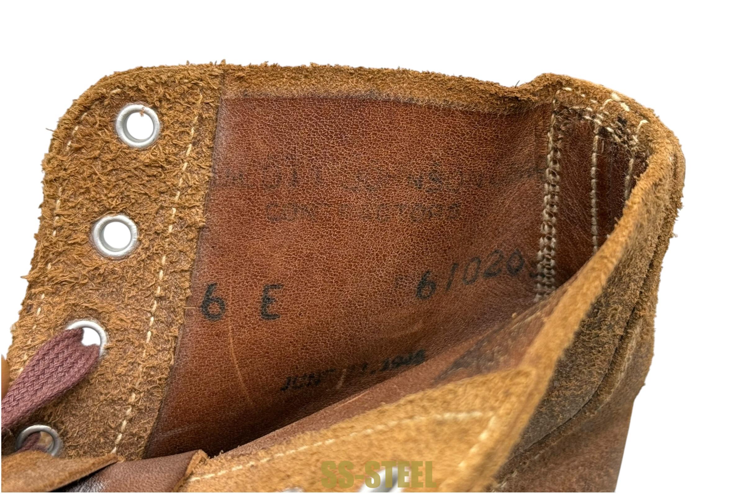 WW2 USMC Marine Leather Roughout Combat Boots UNISSUED 1945 Boondocker - Image 11
