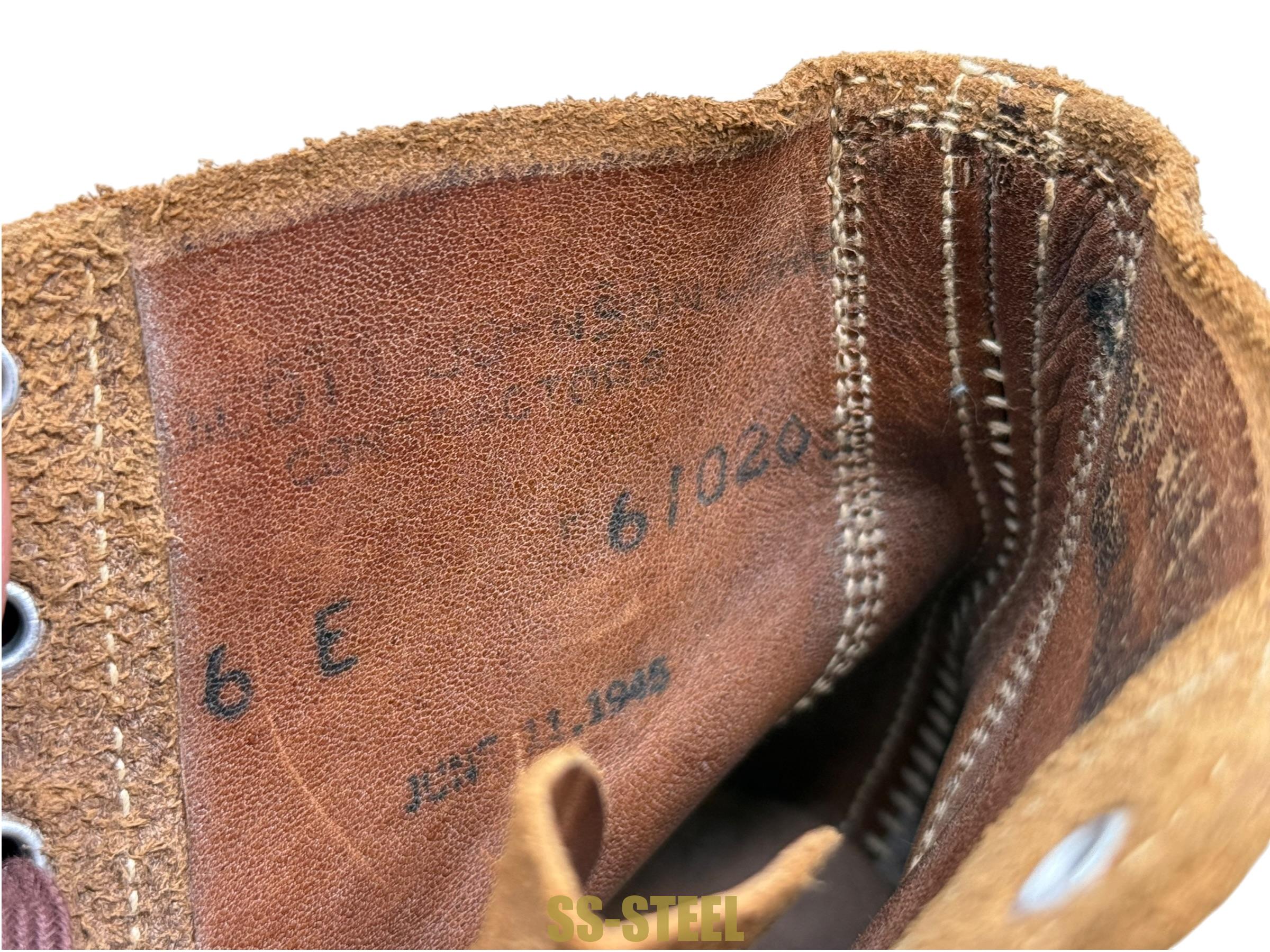 WW2 USMC Marine Leather Roughout Combat Boots UNISSUED 1945 Boondocker - Image 13