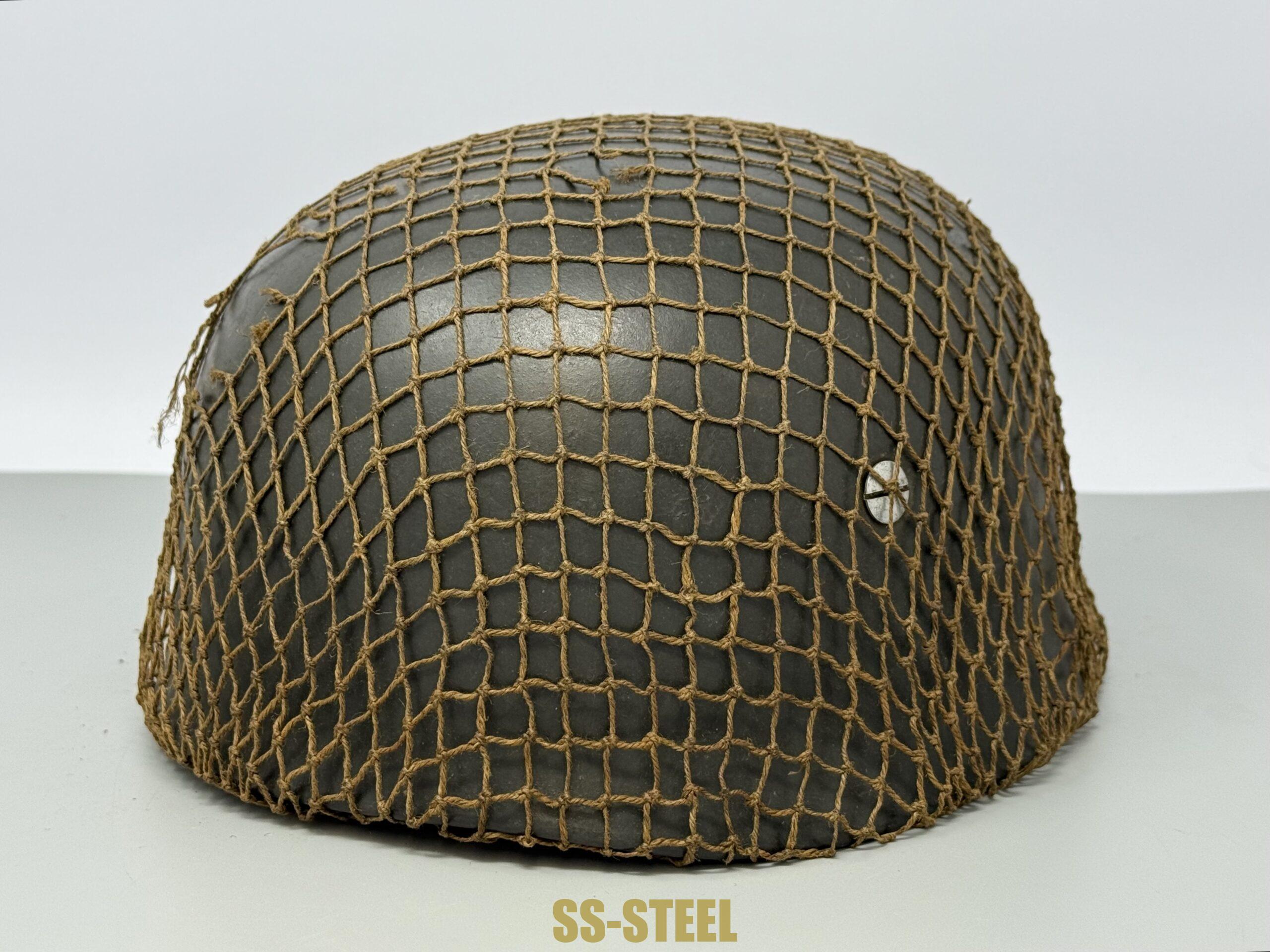 M38 No Decal FJ Paratrooper Helmet-NETTED - Image 2