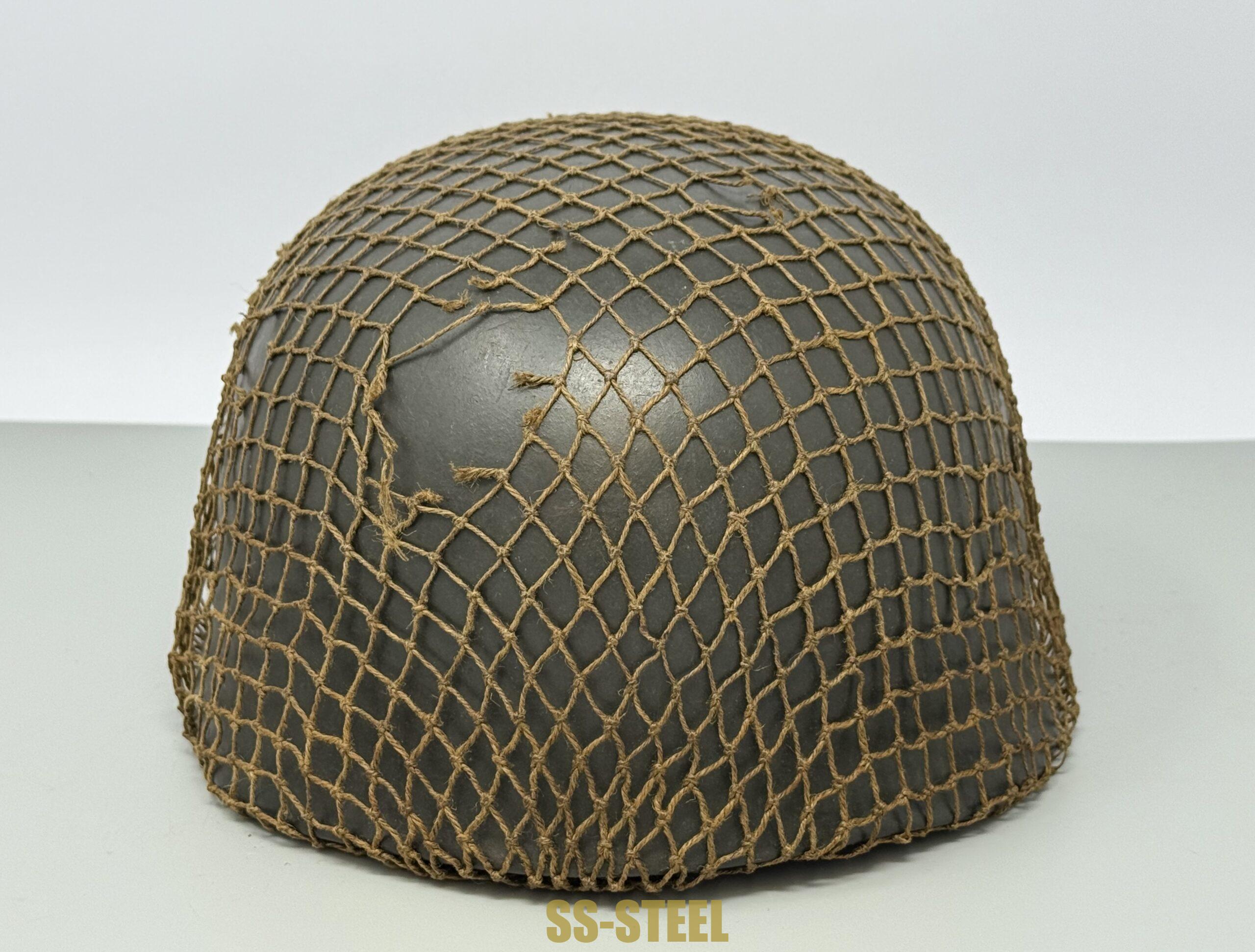 M38 No Decal FJ Paratrooper Helmet-NETTED - Image 3