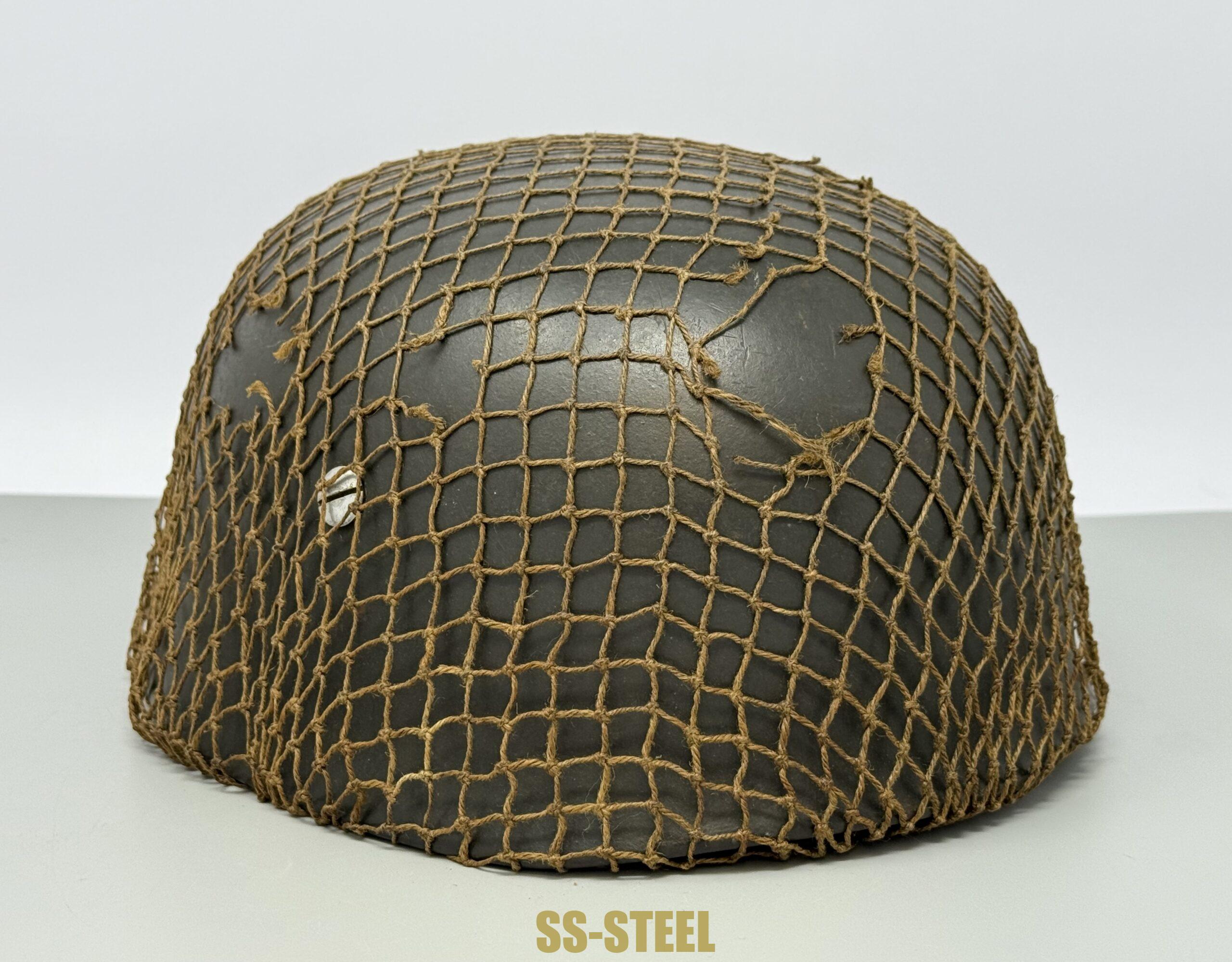 M38 No Decal FJ Paratrooper Helmet-NETTED - Image 4