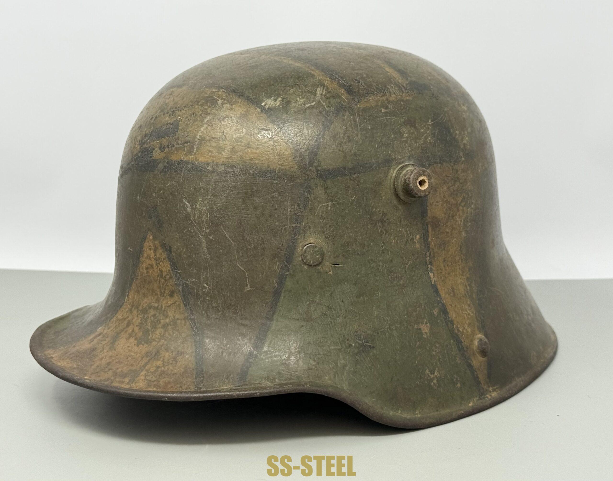 WWI IMPERIAL GERMAN M16 CAMO HELMET - Image 4