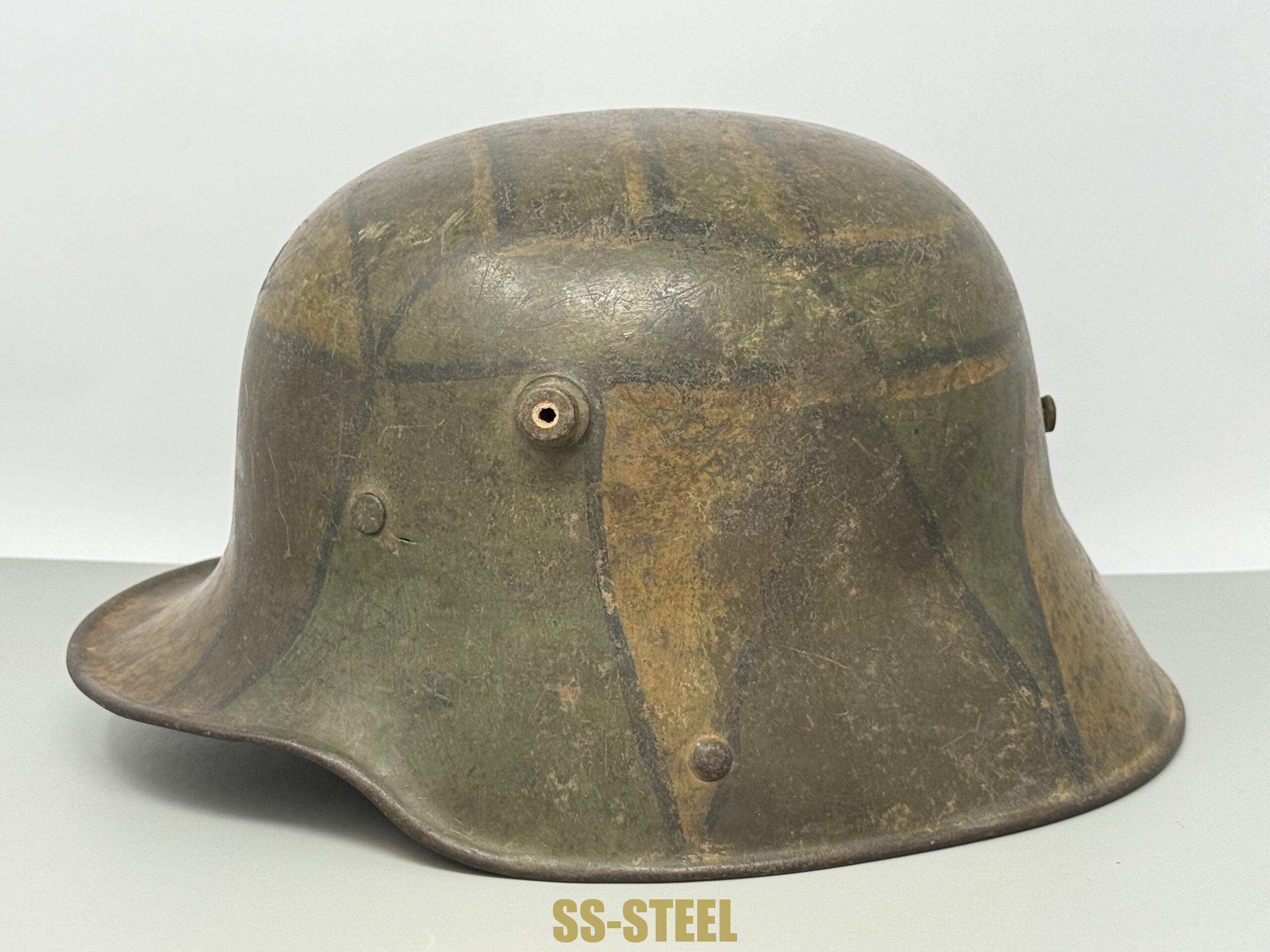 WWI IMPERIAL GERMAN M16 CAMO HELMET - Image 5