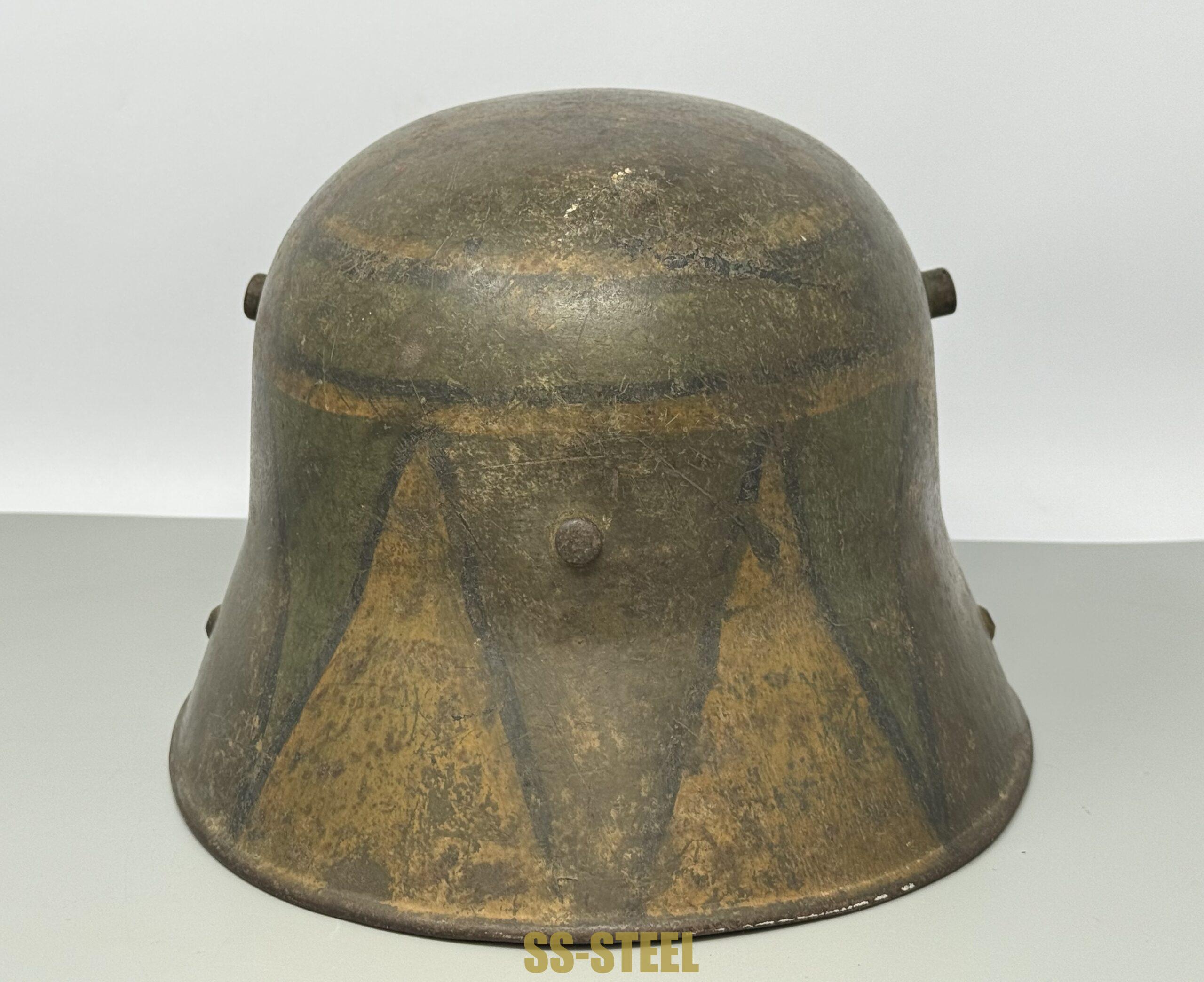 WWI IMPERIAL GERMAN M16 CAMO HELMET - Image 6