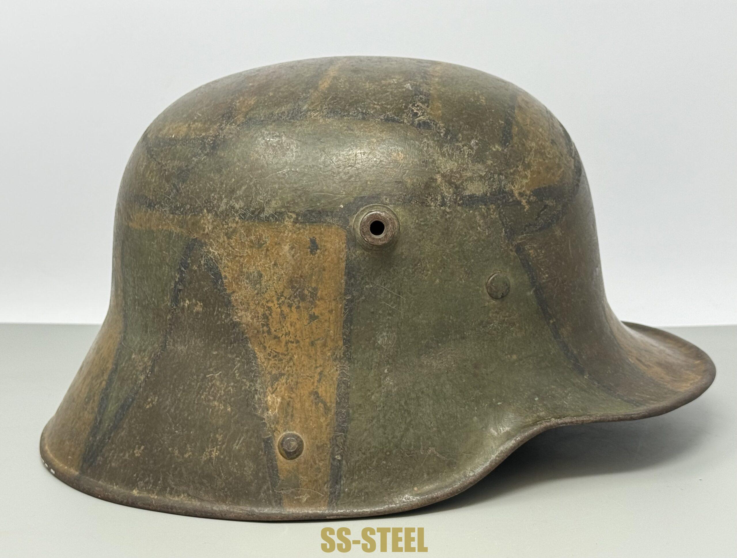 WWI IMPERIAL GERMAN M16 CAMO HELMET - Image 24