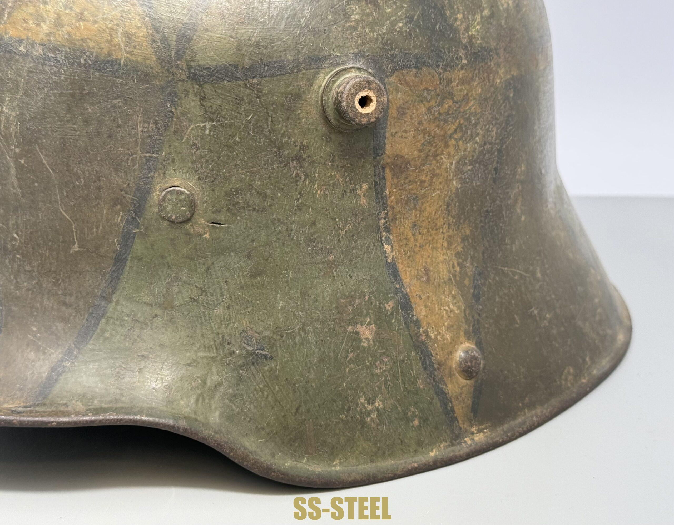 WWI IMPERIAL GERMAN M16 CAMO HELMET - Image 10