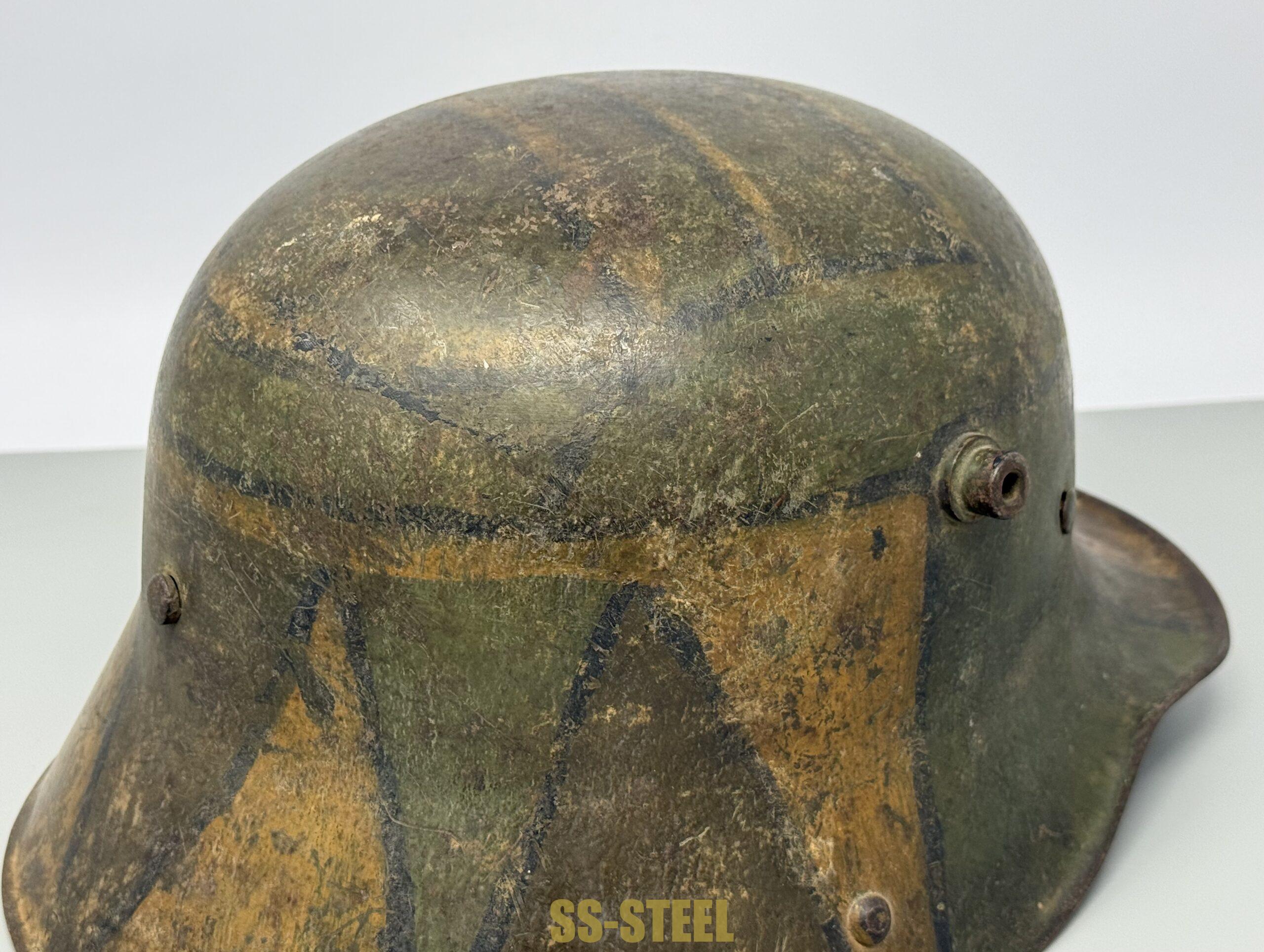 WWI IMPERIAL GERMAN M16 CAMO HELMET - Image 12