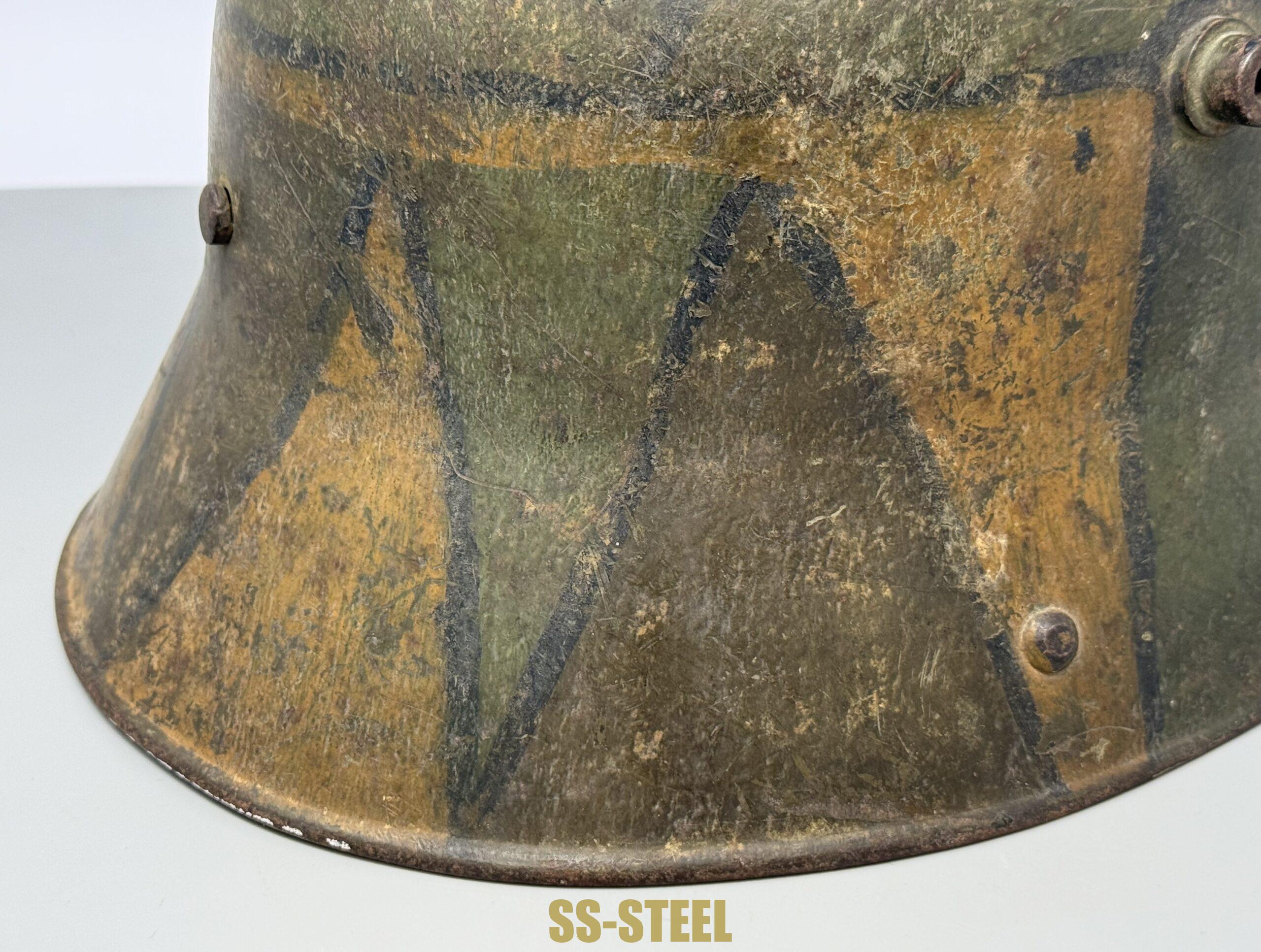 WWI IMPERIAL GERMAN M16 CAMO HELMET - Image 13