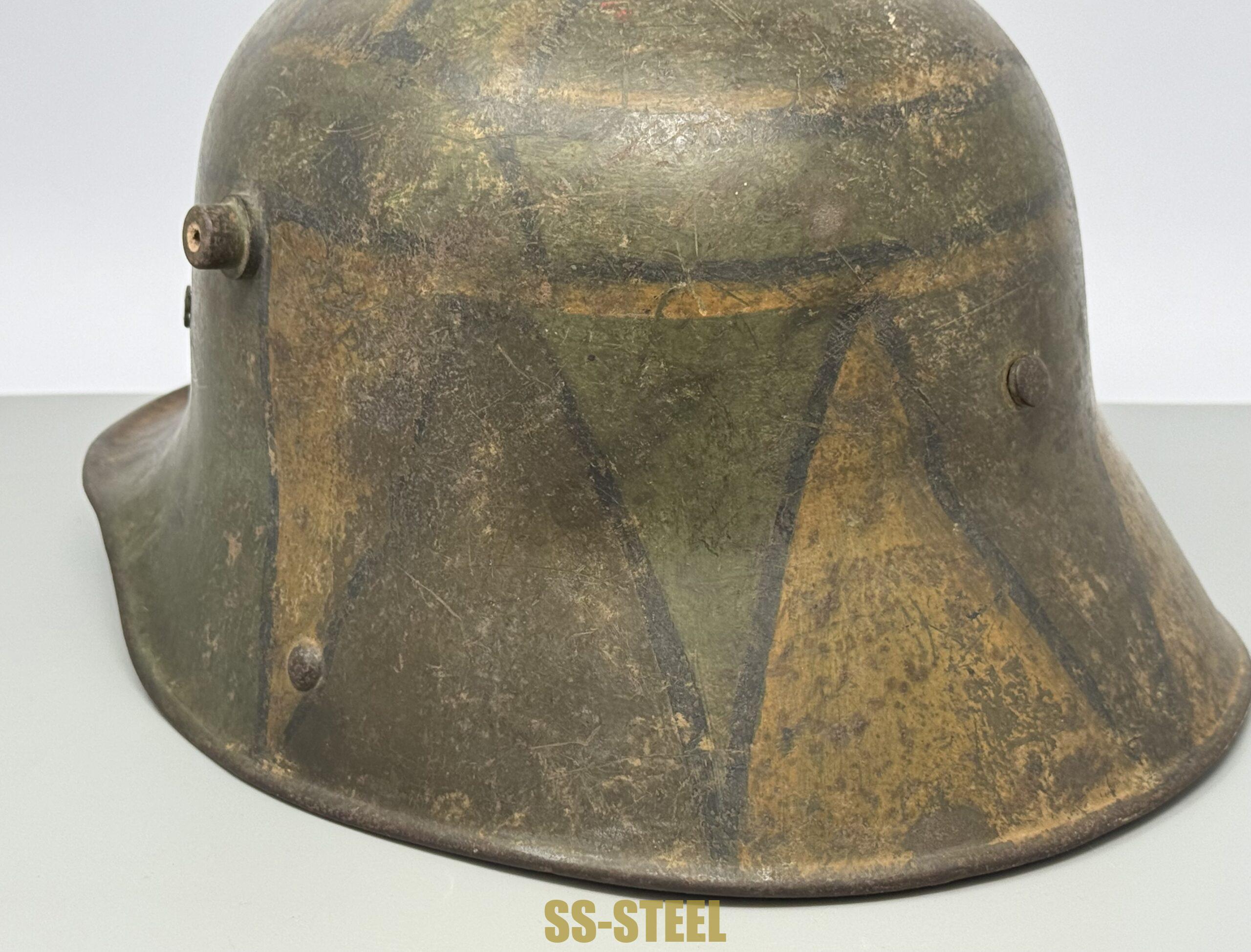 WWI IMPERIAL GERMAN M16 CAMO HELMET - Image 15