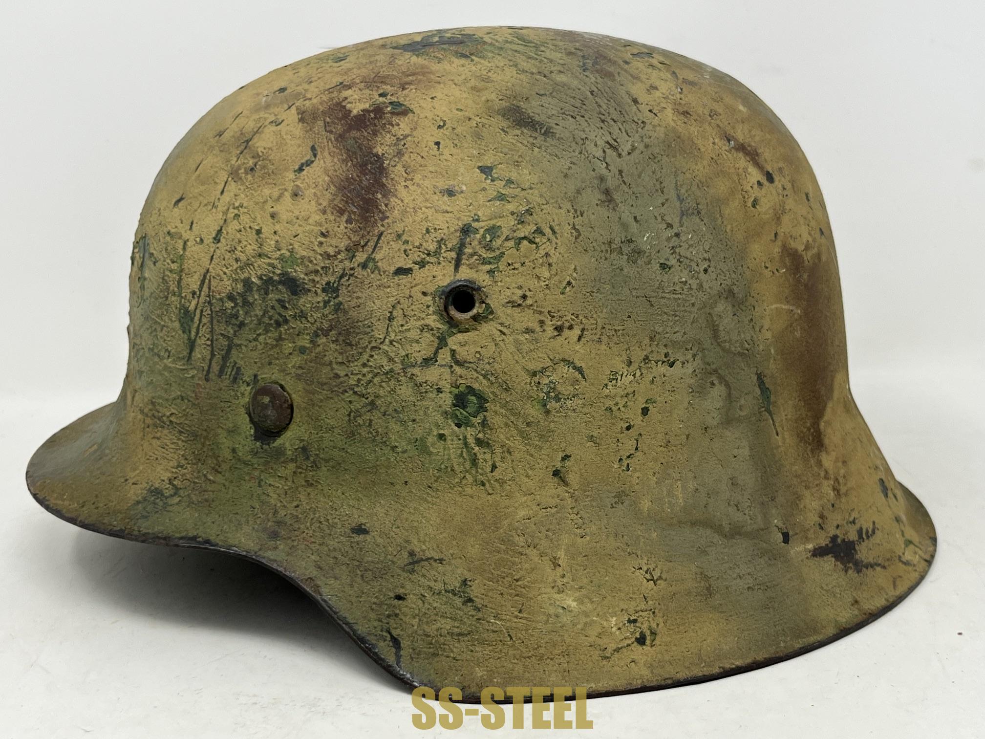 Sand Textured Camouflage M42 Heer Helmet - Image 2