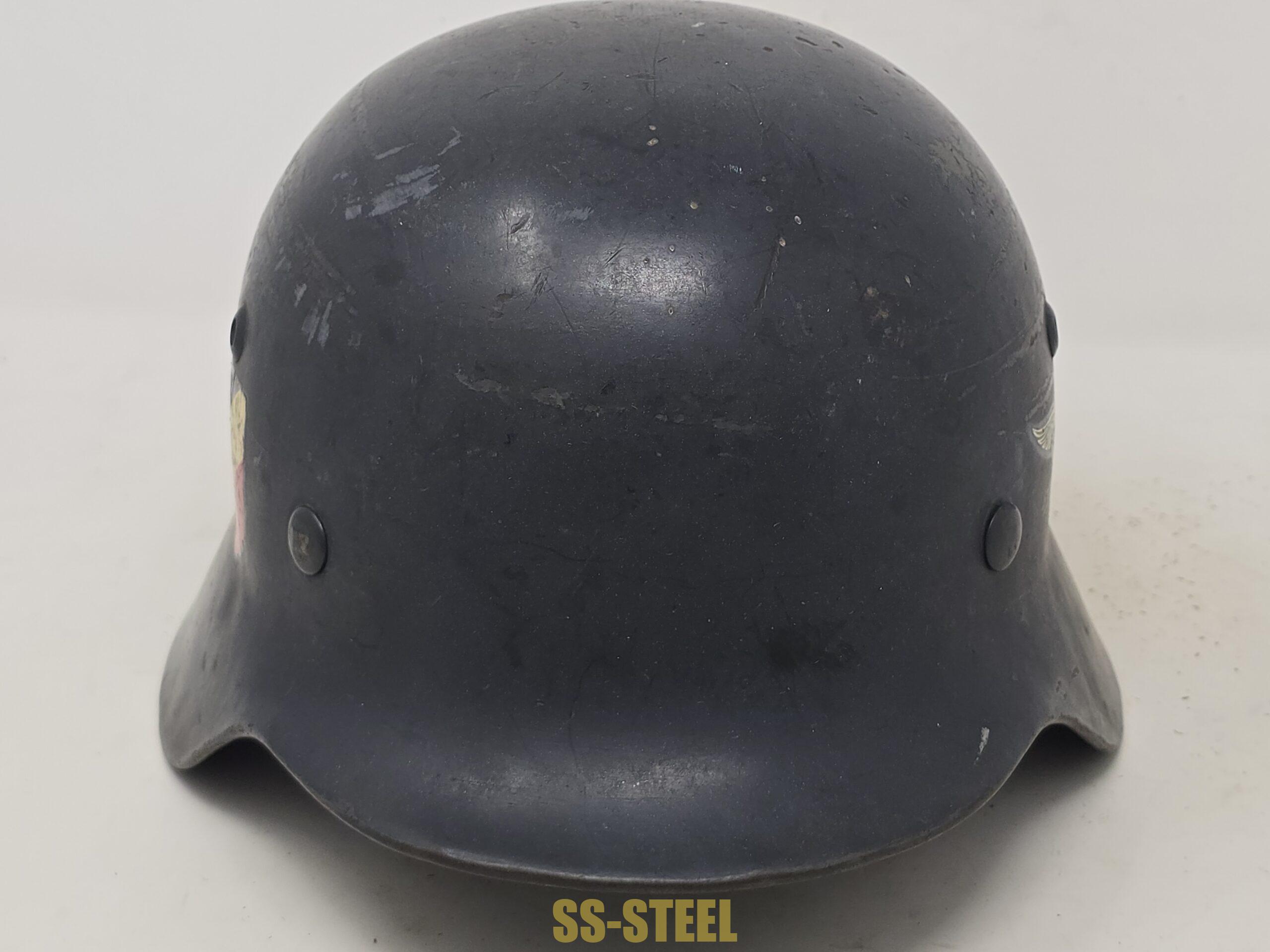 Sharp Luftwaffe M35 Double Decal Helmet, 1939 - Image 5