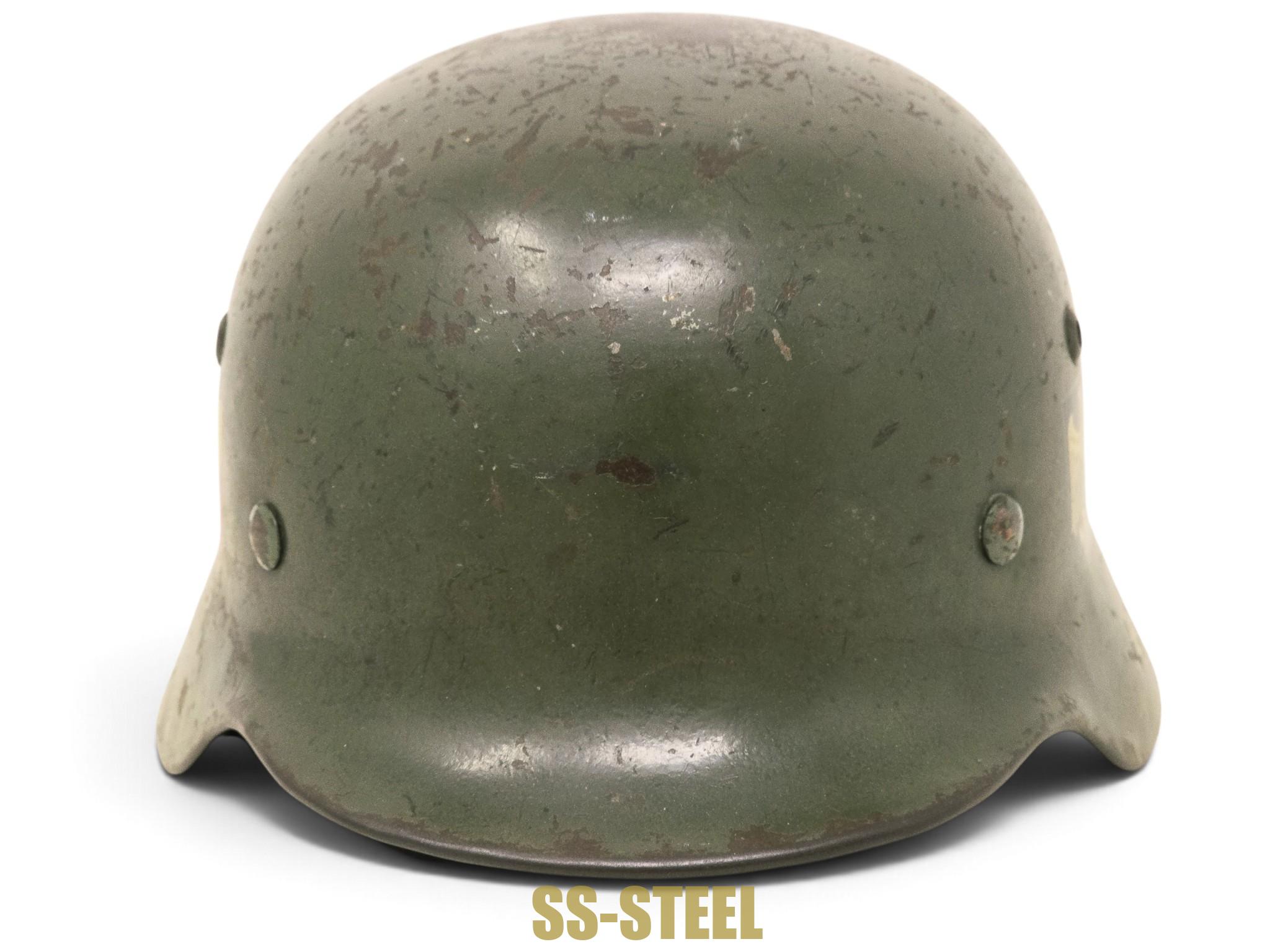 Fine Service Used Heer M35 Double Decal Helmet - Image 11