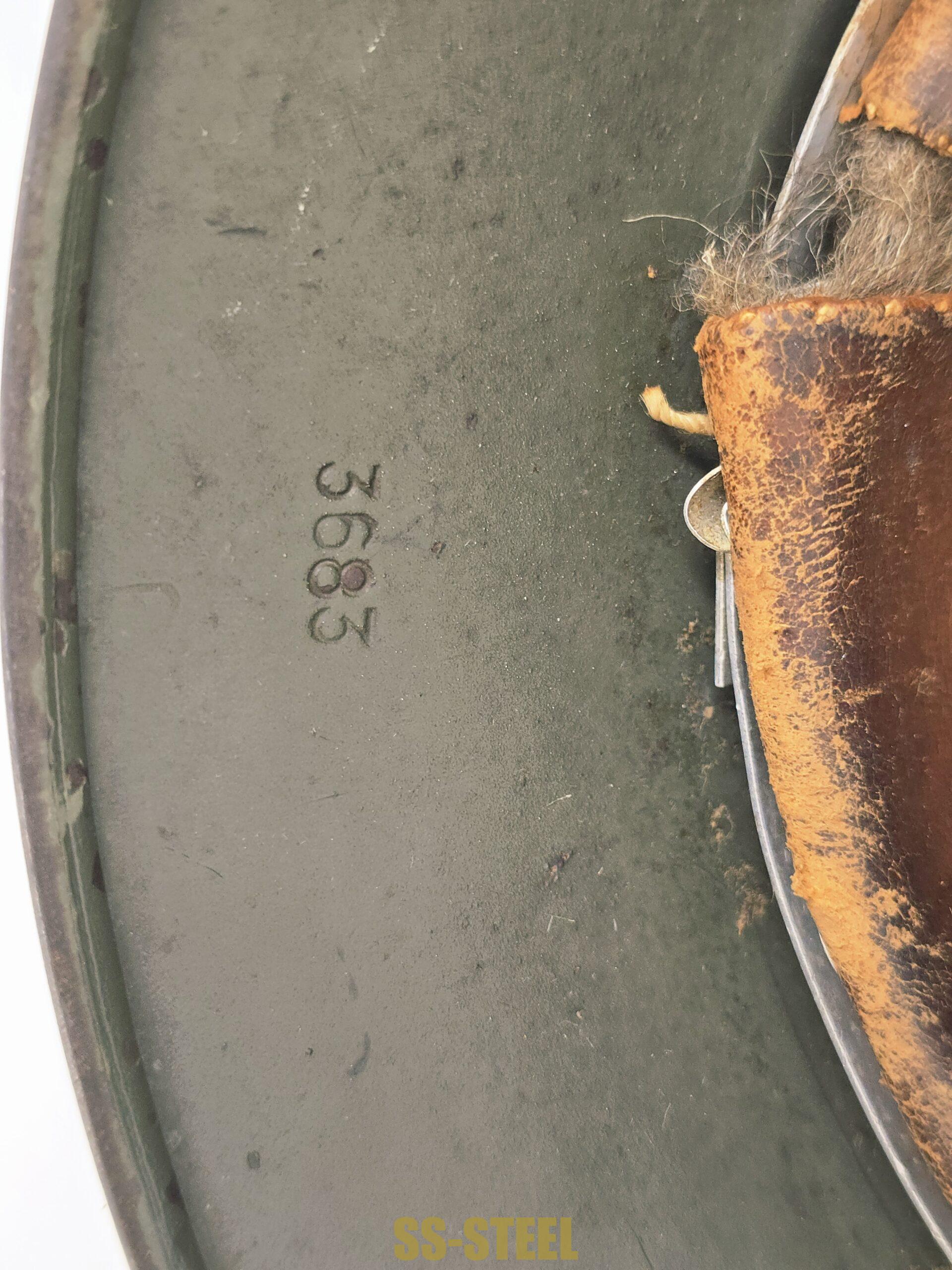 Fine Service Used Heer M35 Double Decal Helmet - Image 9