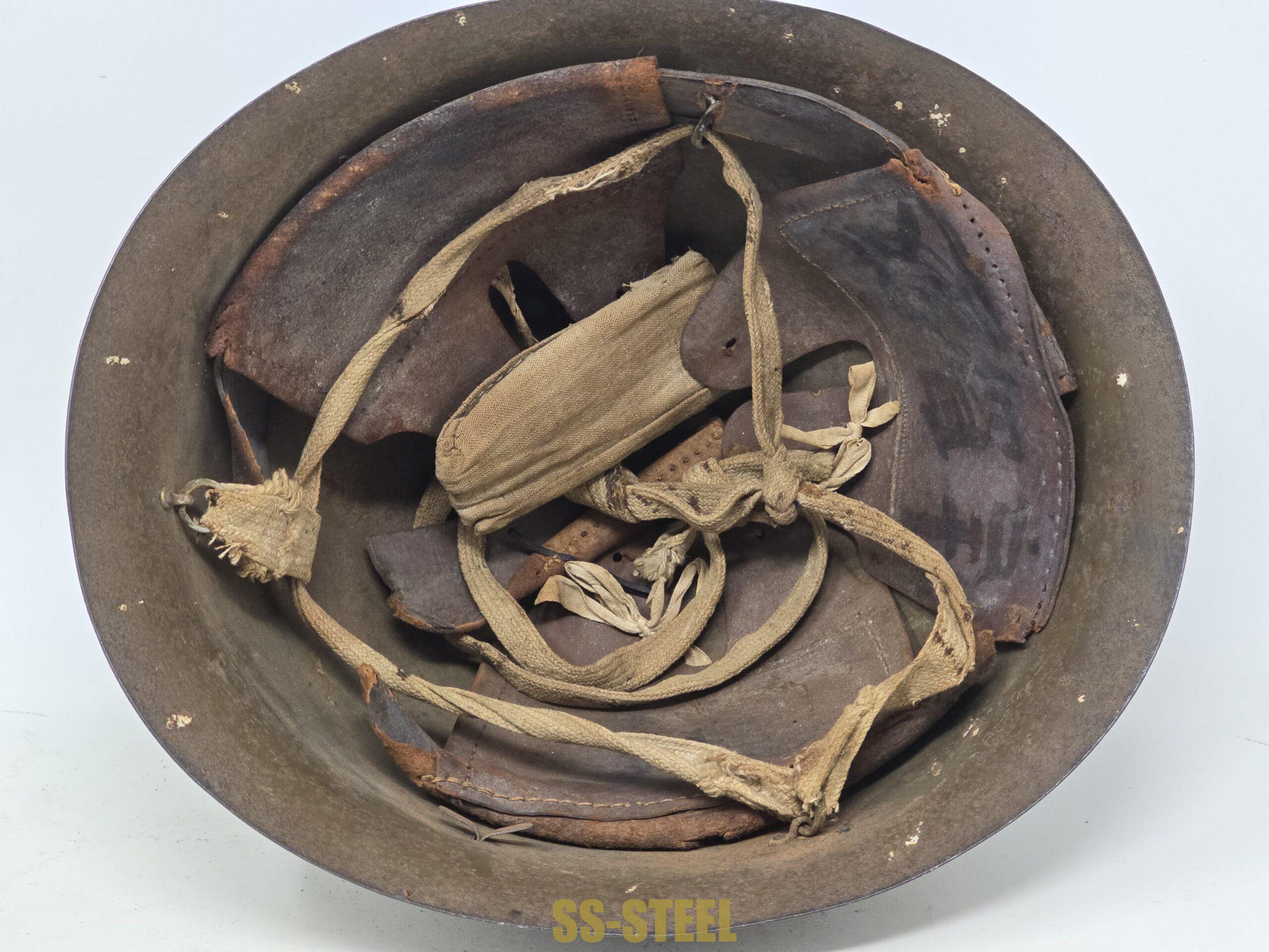 WWII Japanese Navy Helmet, Combat Used - Image 9