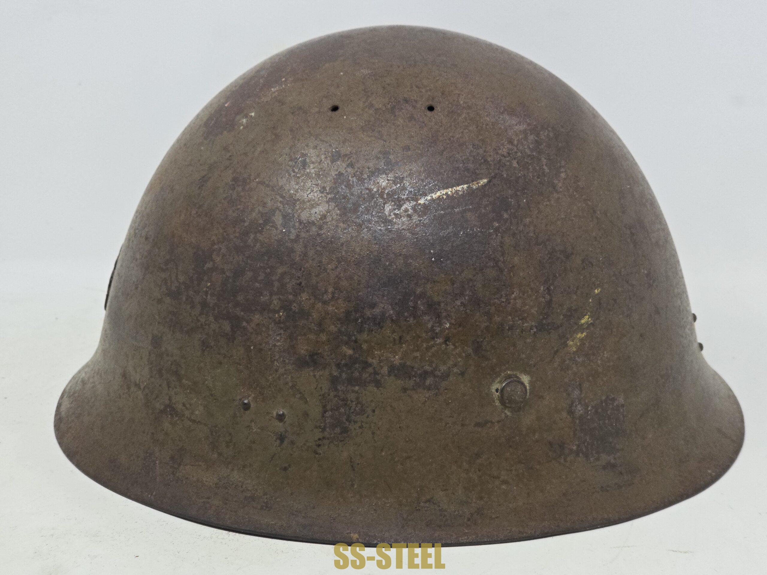 WWII Japanese Navy Helmet, Combat Used - Image 2