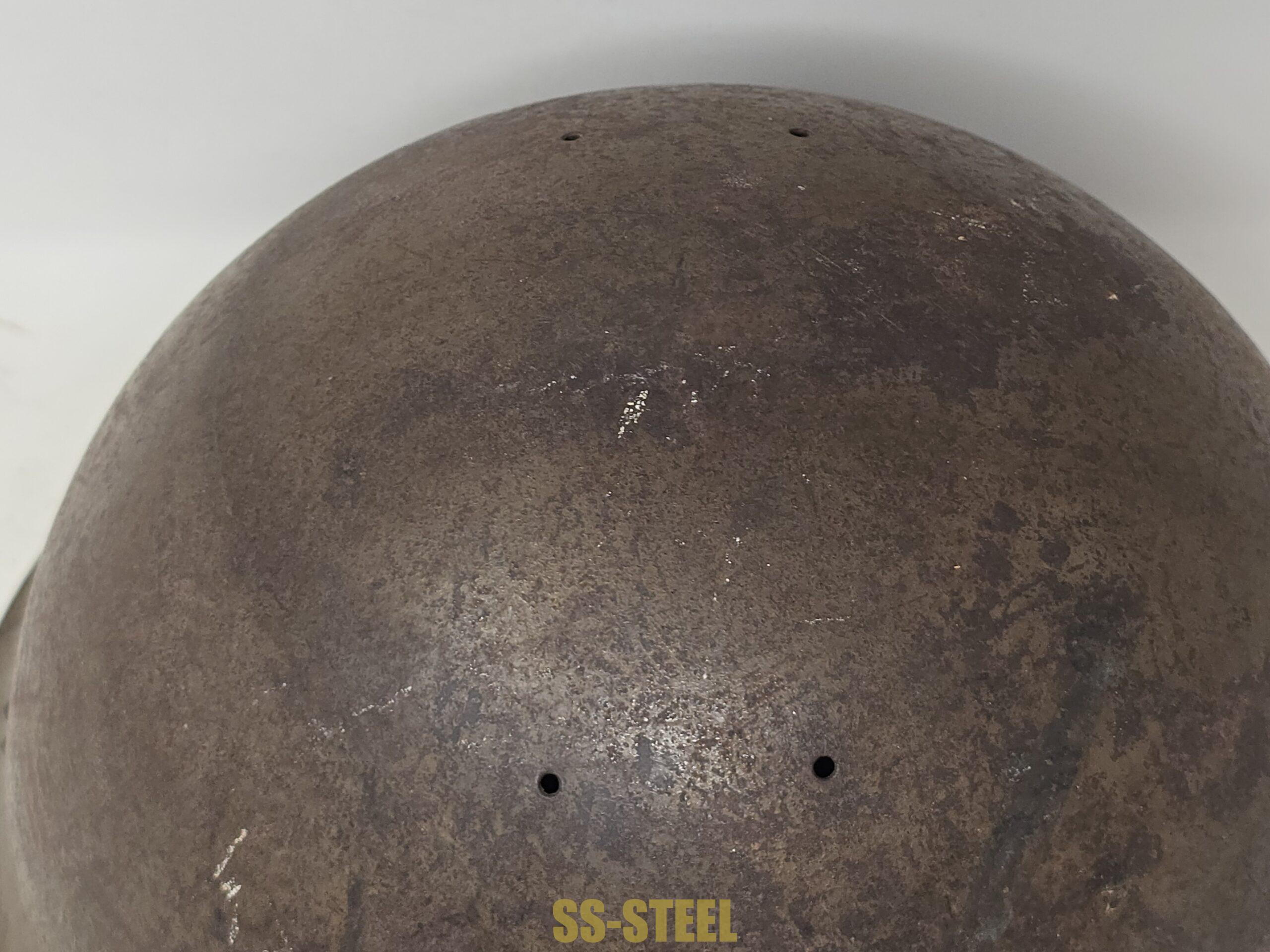 WWII Japanese Navy Helmet, Combat Used - Image 7