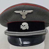Fine Waffen-SS Officer’s Visor Cap for Artillery / StuG