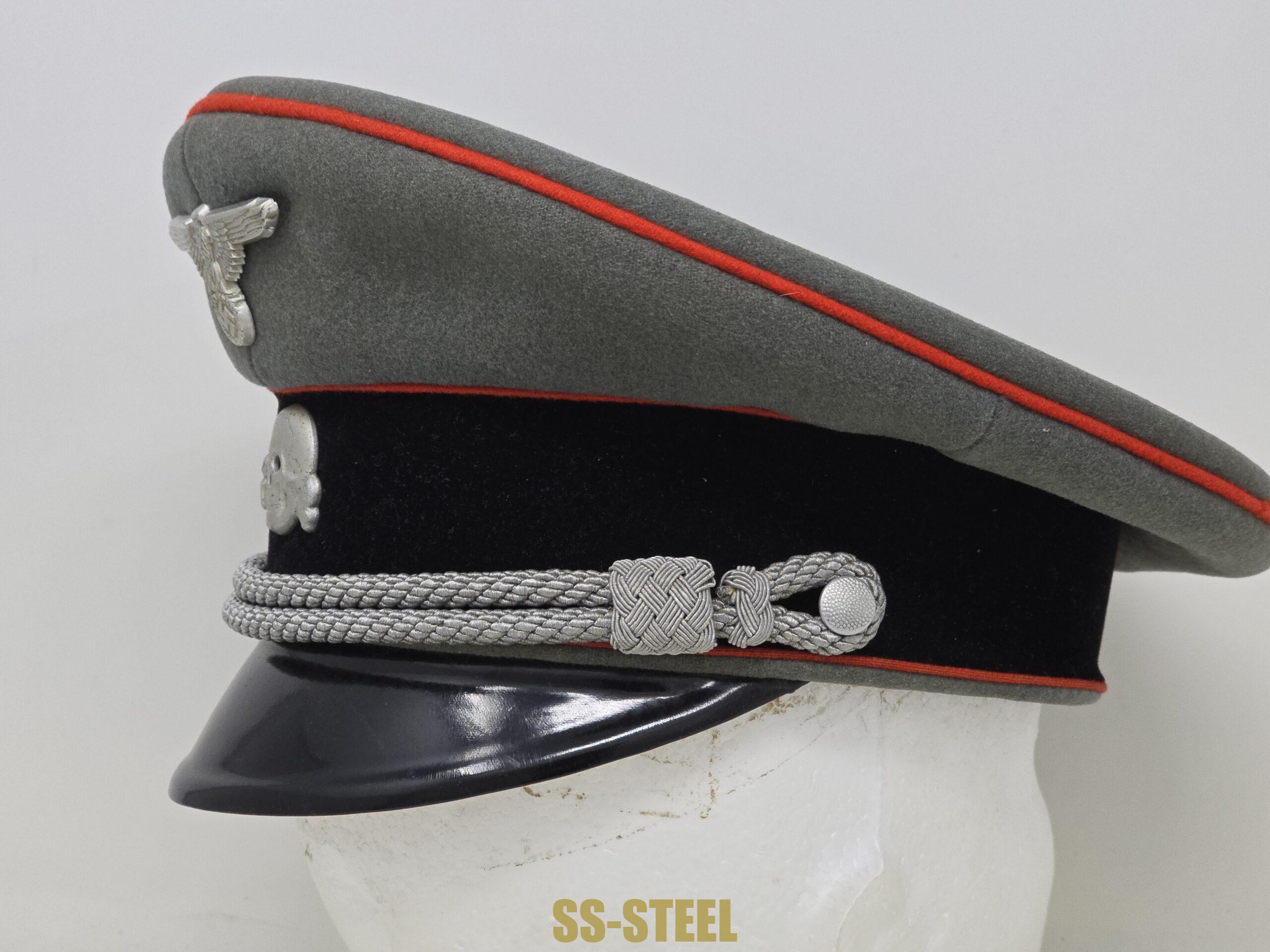 Fine Waffen-SS Officer’s Visor Cap for Artillery / StuG - Image 5