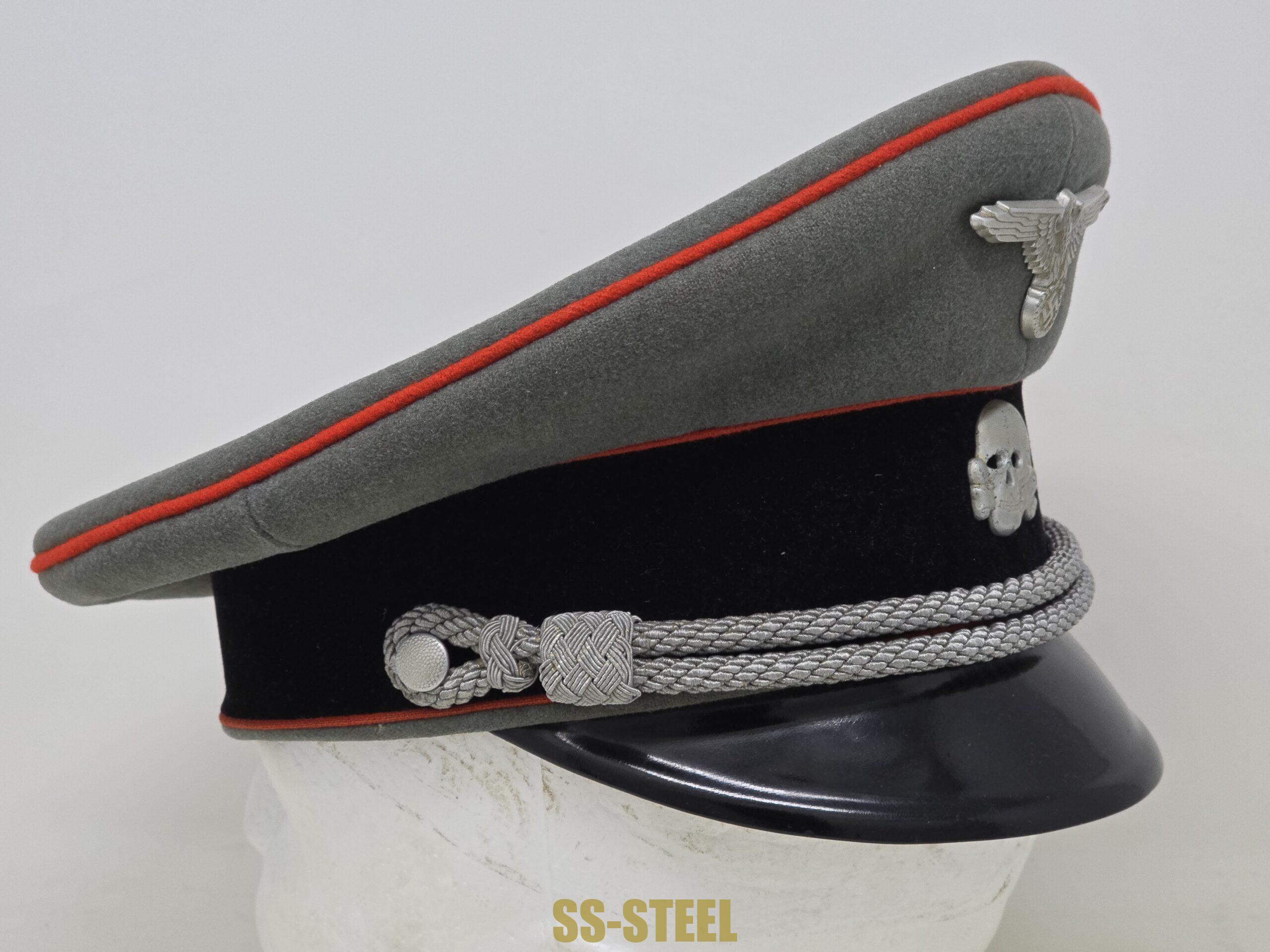 Fine Waffen-SS Officer’s Visor Cap for Artillery / StuG - Image 7