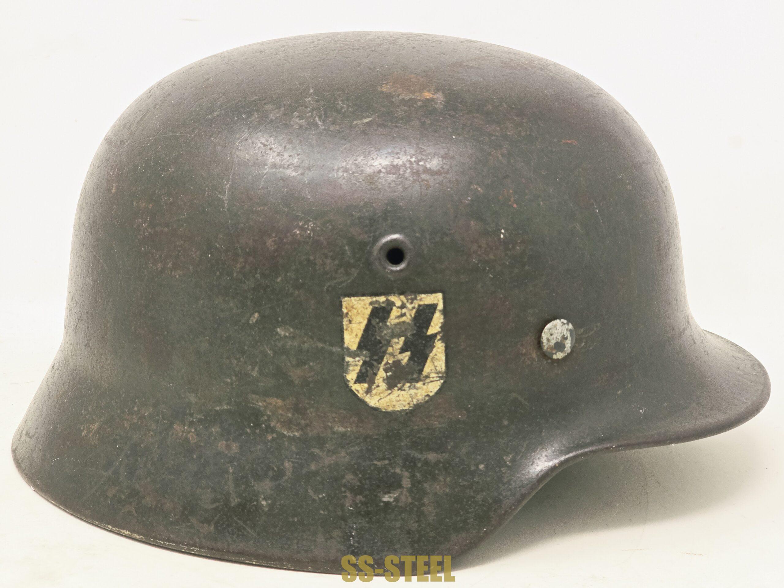 Combat Salty M40 Waffen-SS Helmet, ET66