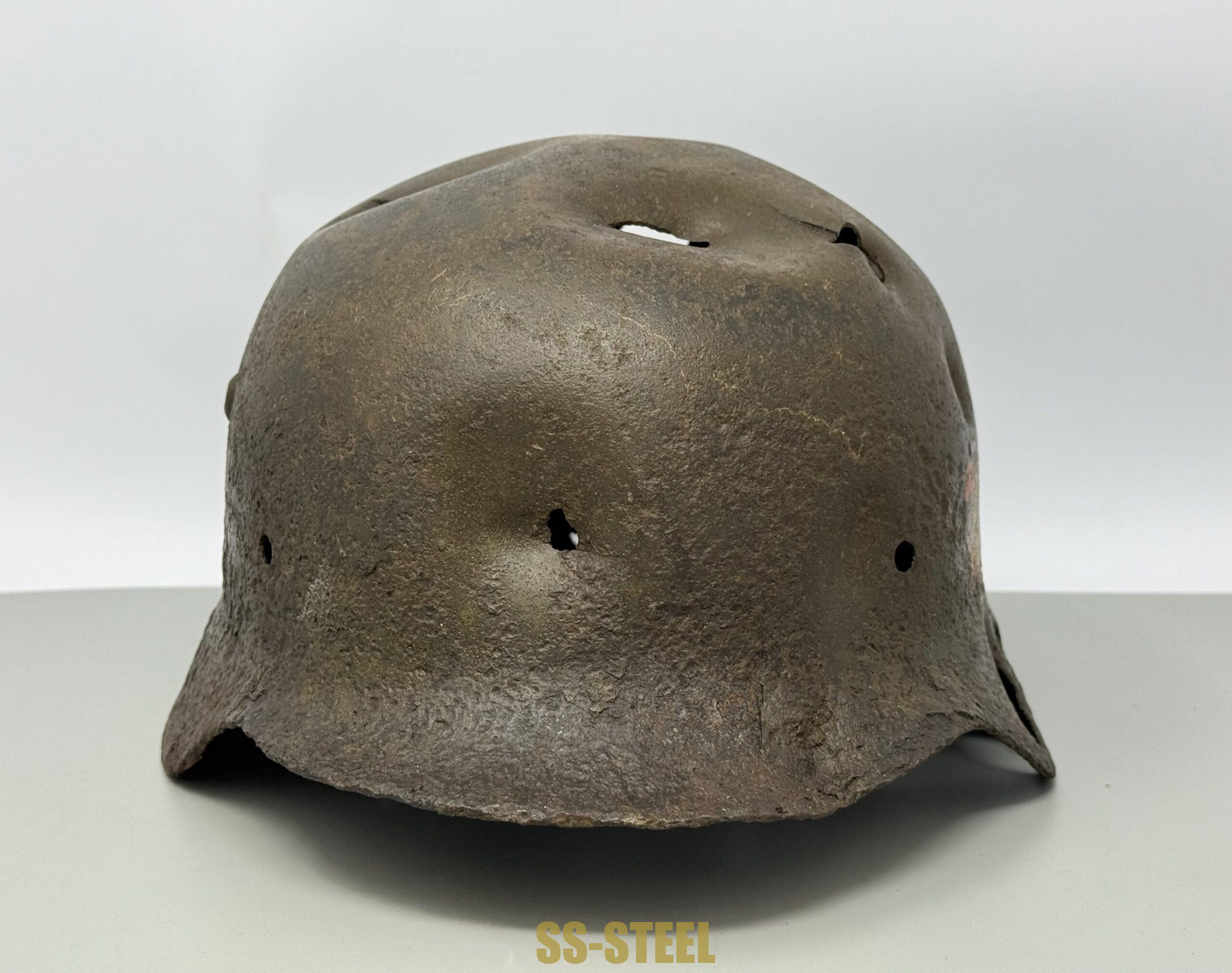 SS M35 Double Decal Helmet and M24 Grenade - Battle Damaged - Image 7