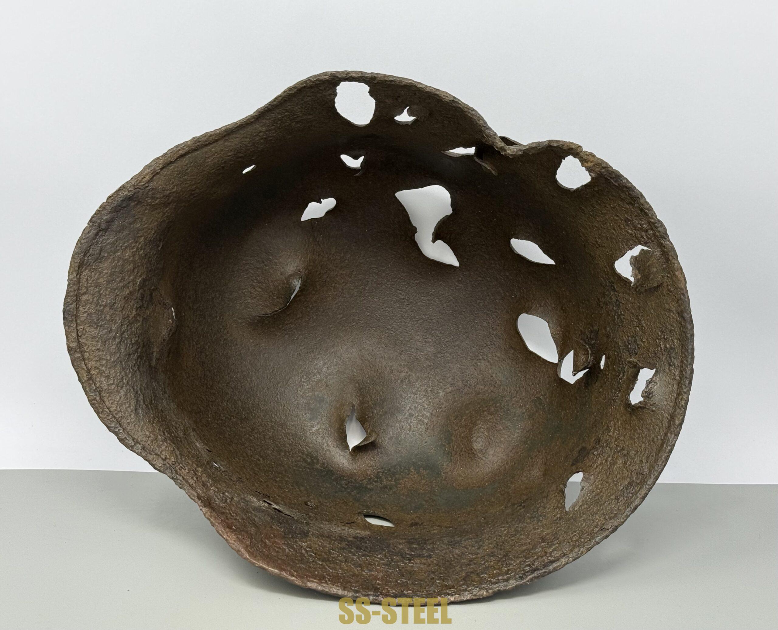 SS M35 Double Decal Helmet and M24 Grenade - Battle Damaged - Image 14