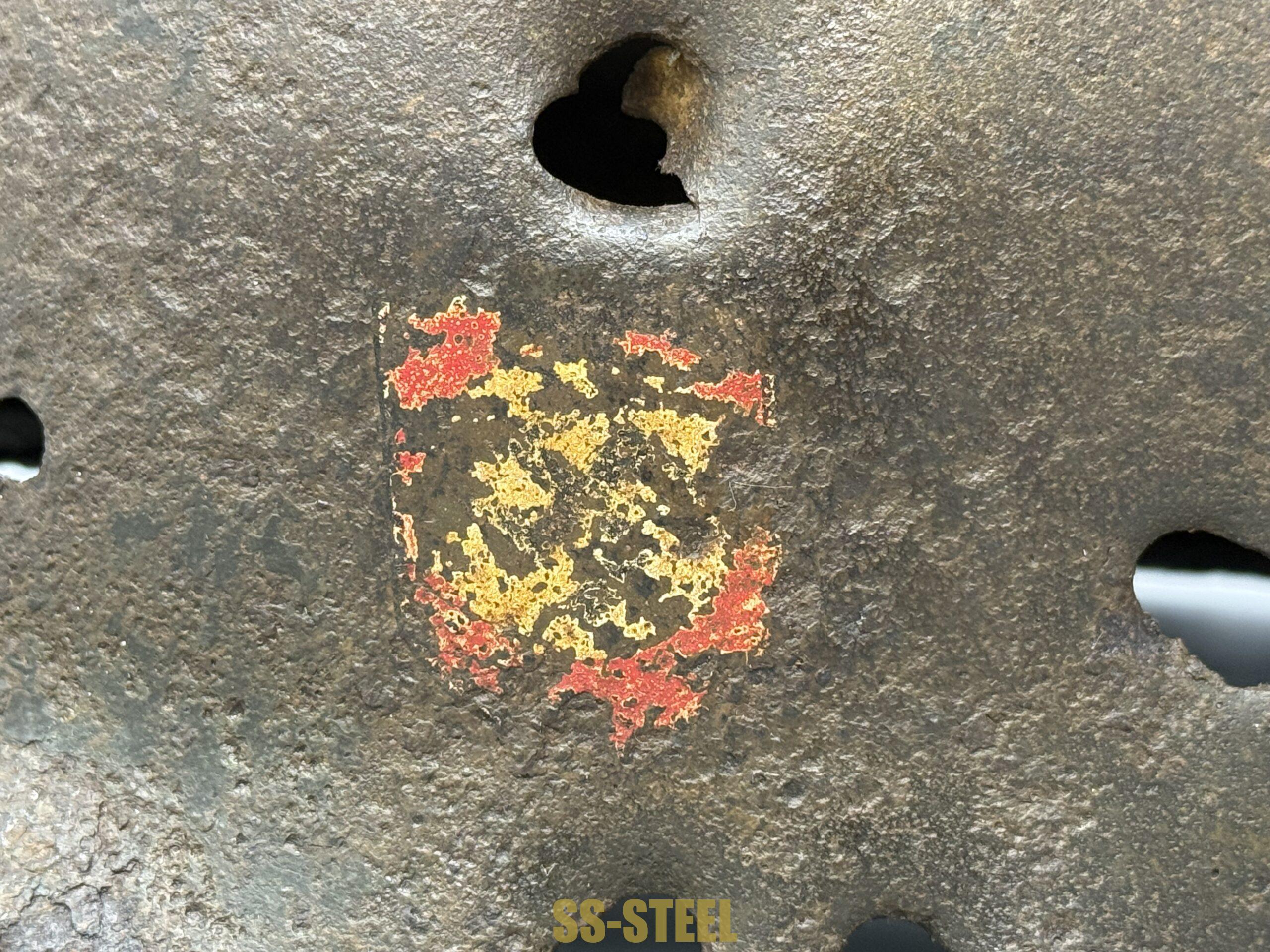 SS M35 Double Decal Helmet and M24 Grenade - Battle Damaged - Image 18