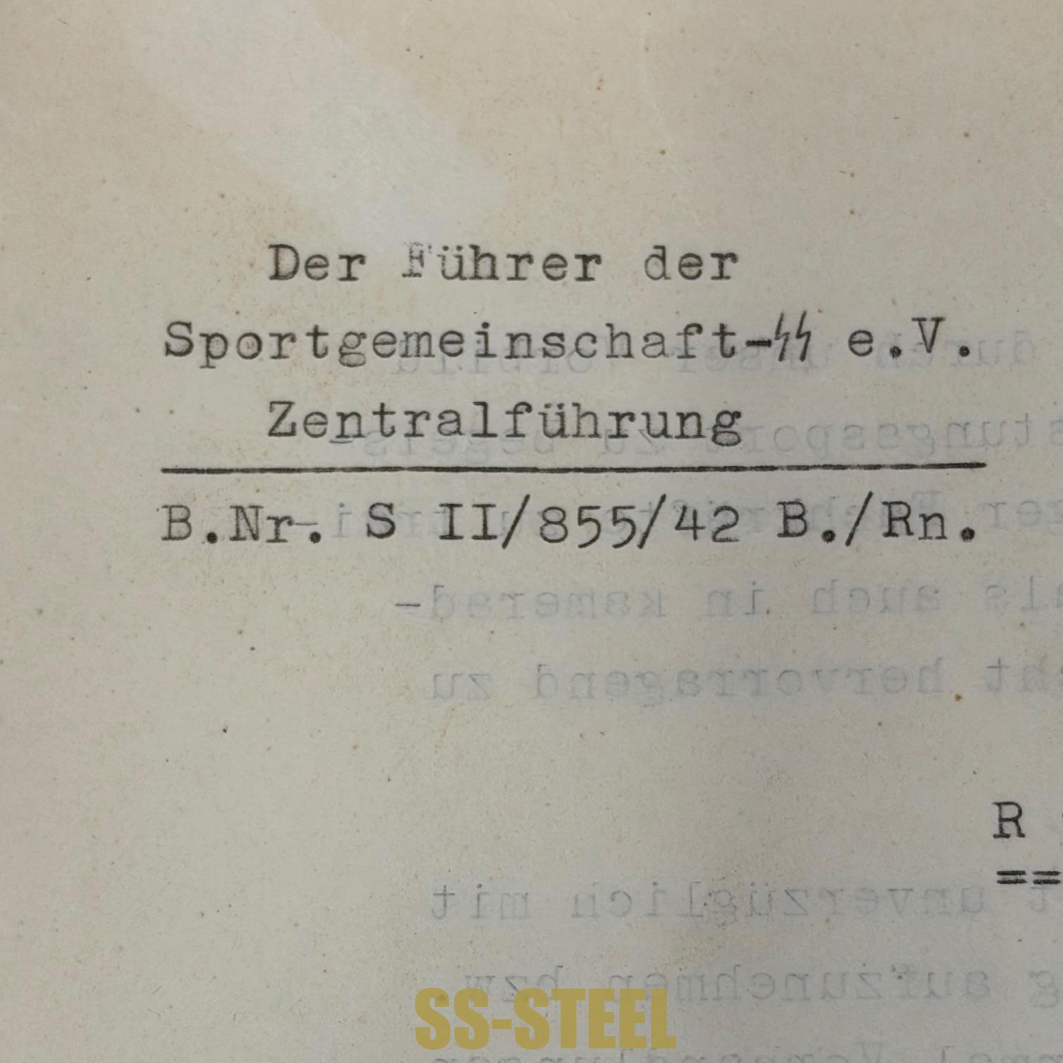 Reinhard Heydrich Signed SS Sports Association Circular on Hitler Youth Departments, Berlin 1942 - Image 3