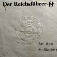 Heinrich Himmler Signed Reichsführer-SS Promotion Document for Alfred Franke-Gricksch, 1944