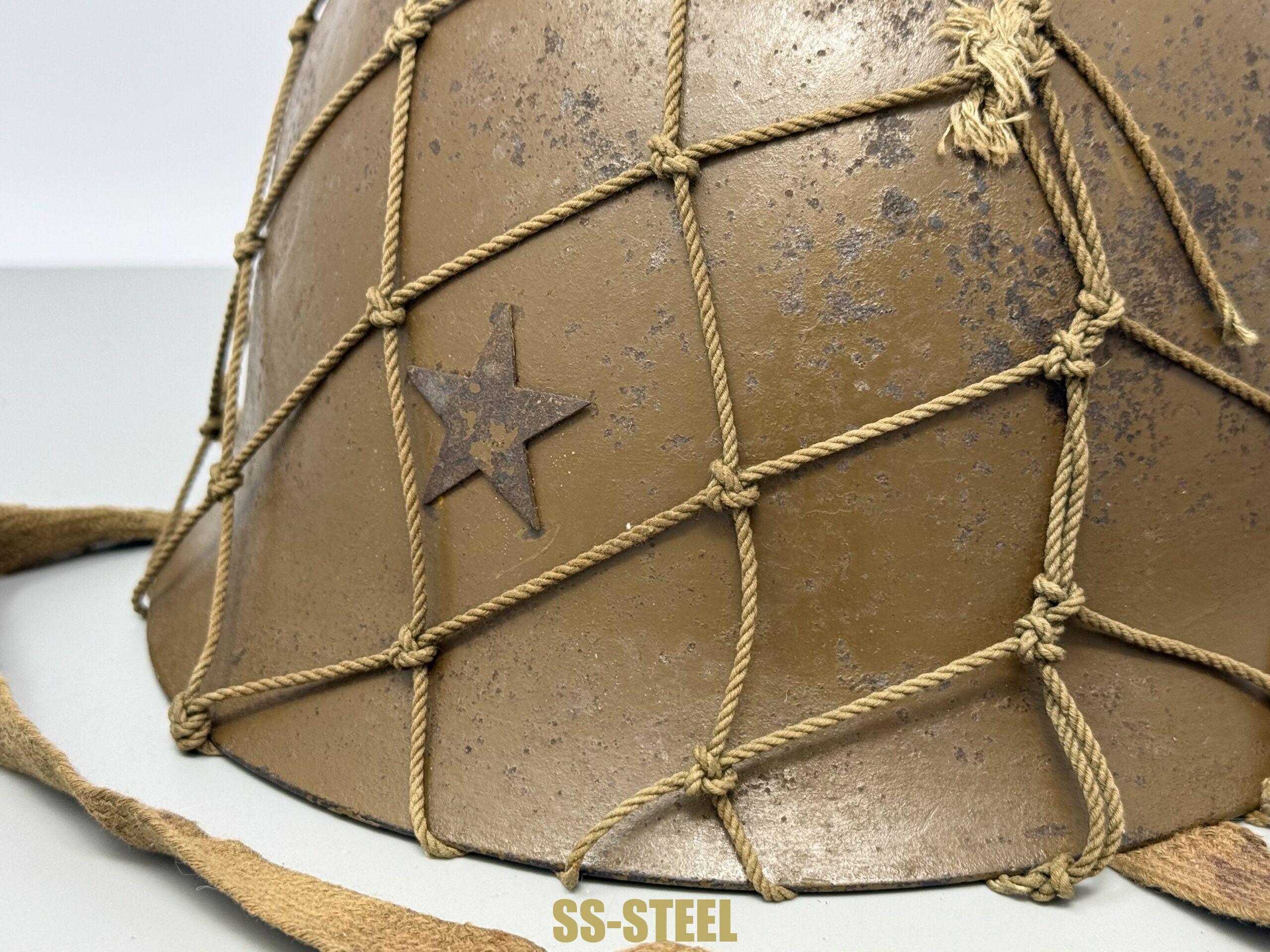 Japanese IJA Type 90 Netted Helmet - Image 9