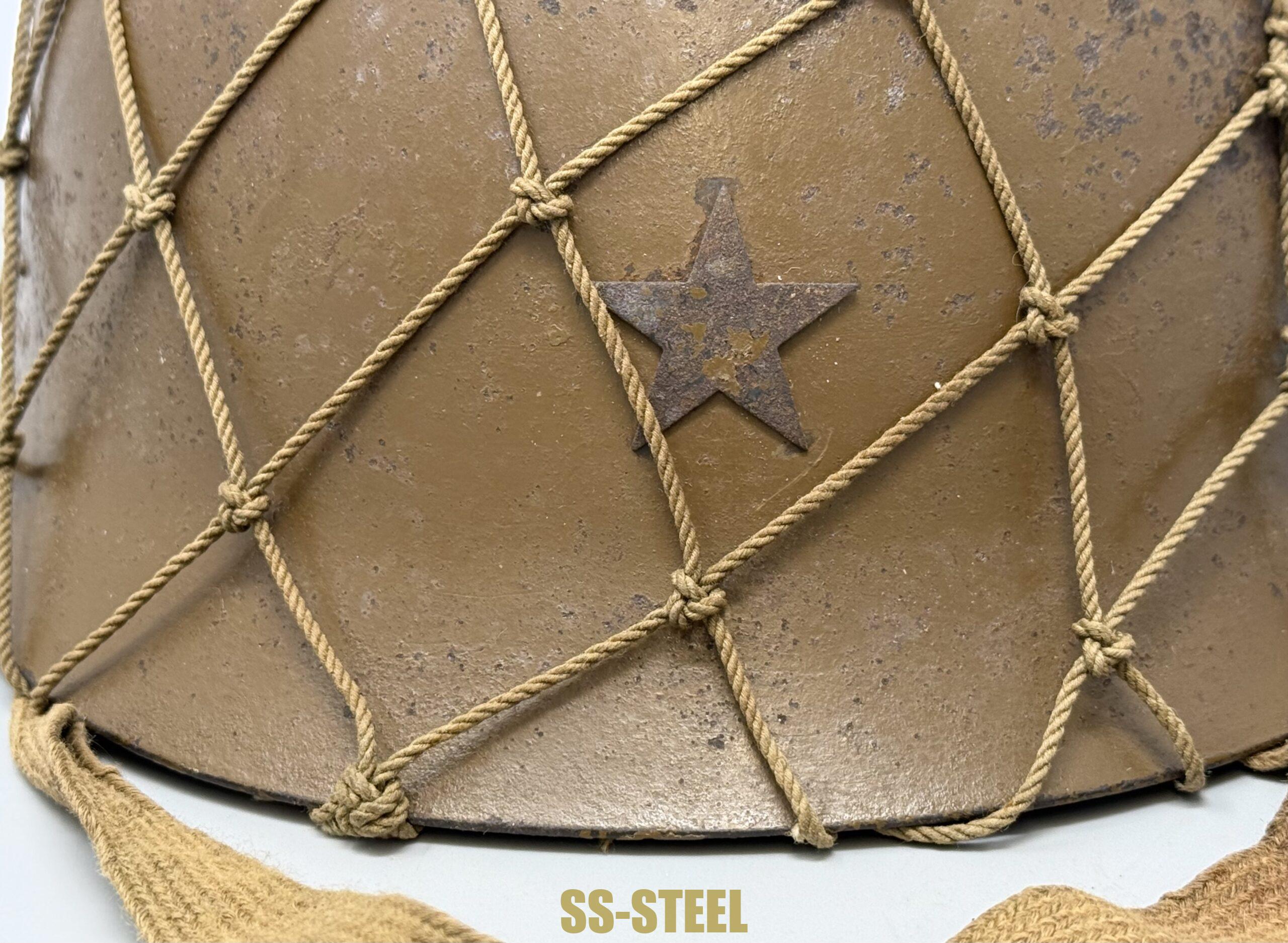 Japanese IJA Type 90 Netted Helmet - Image 15